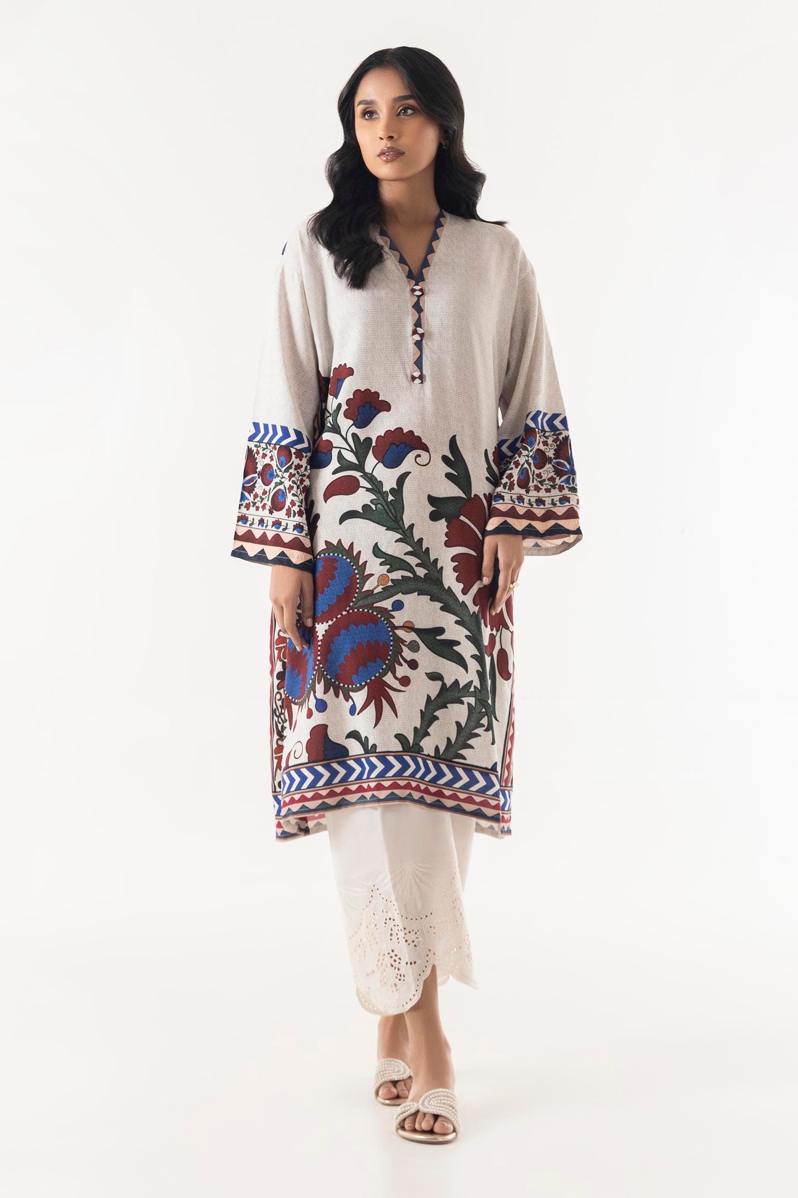 Stitched Multi Printed Shirt