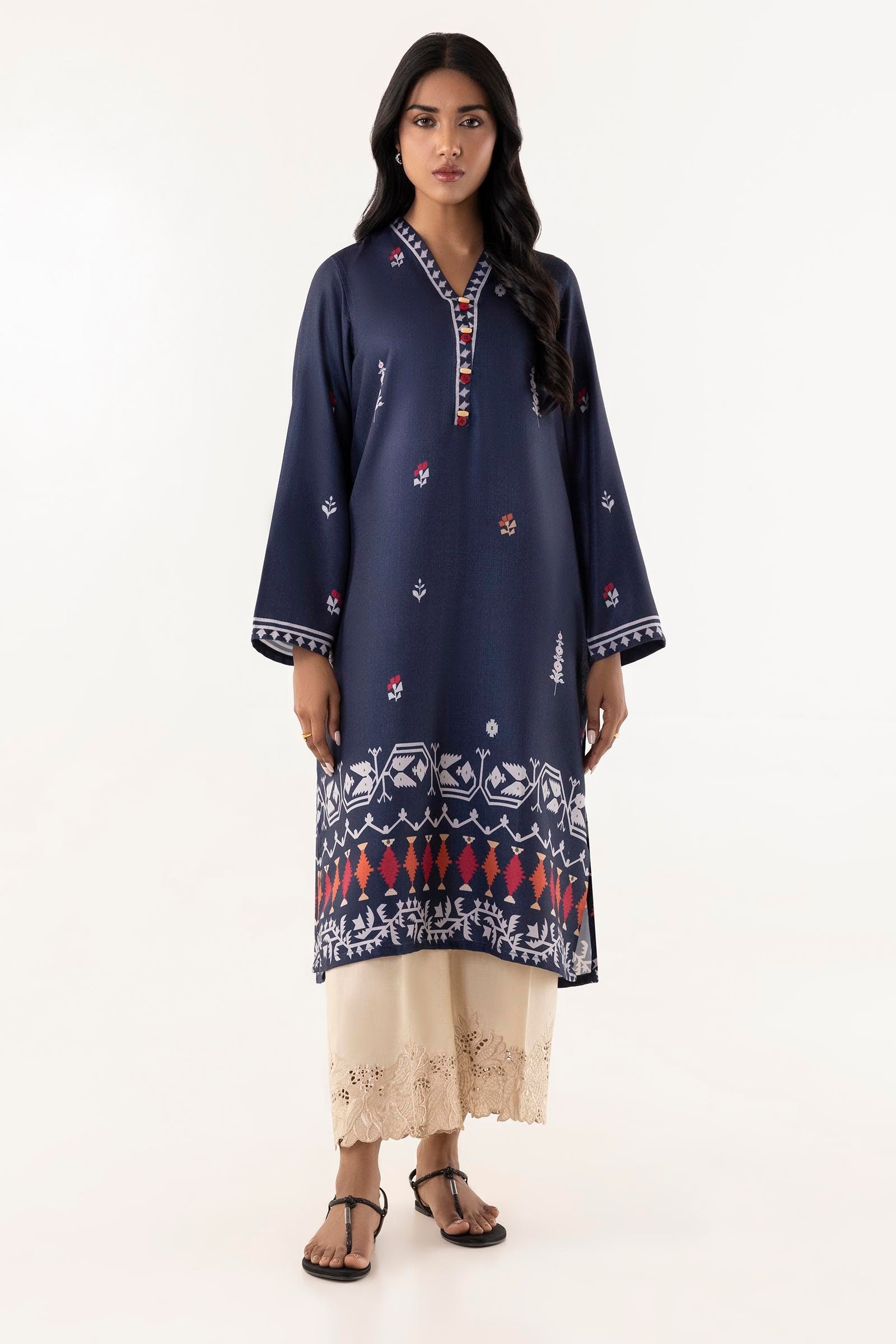 Stitched Blended Jacquard Printed Shirt Main image