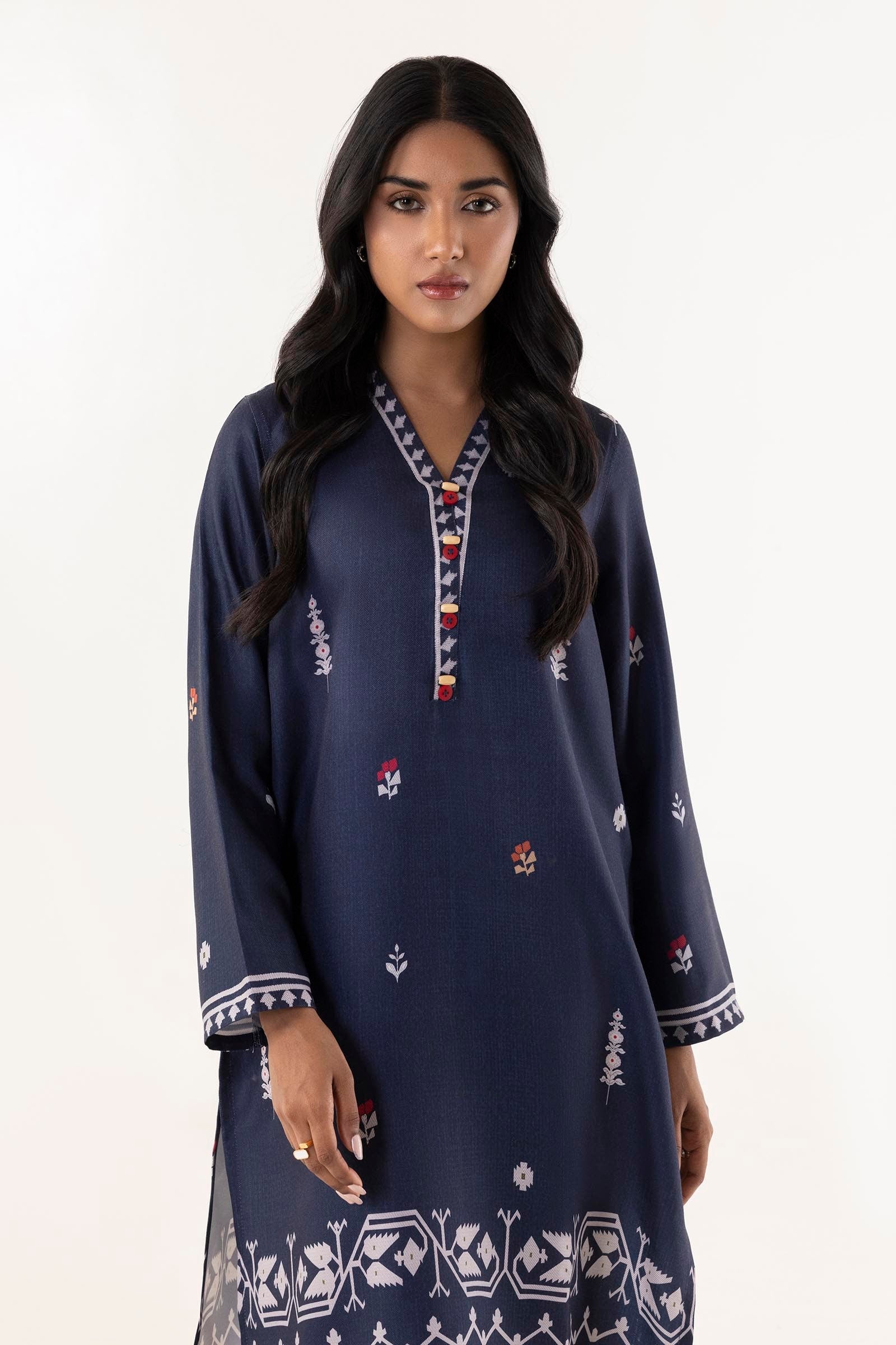 Stitched Blended Jacquard Printed Shirt Secondary image