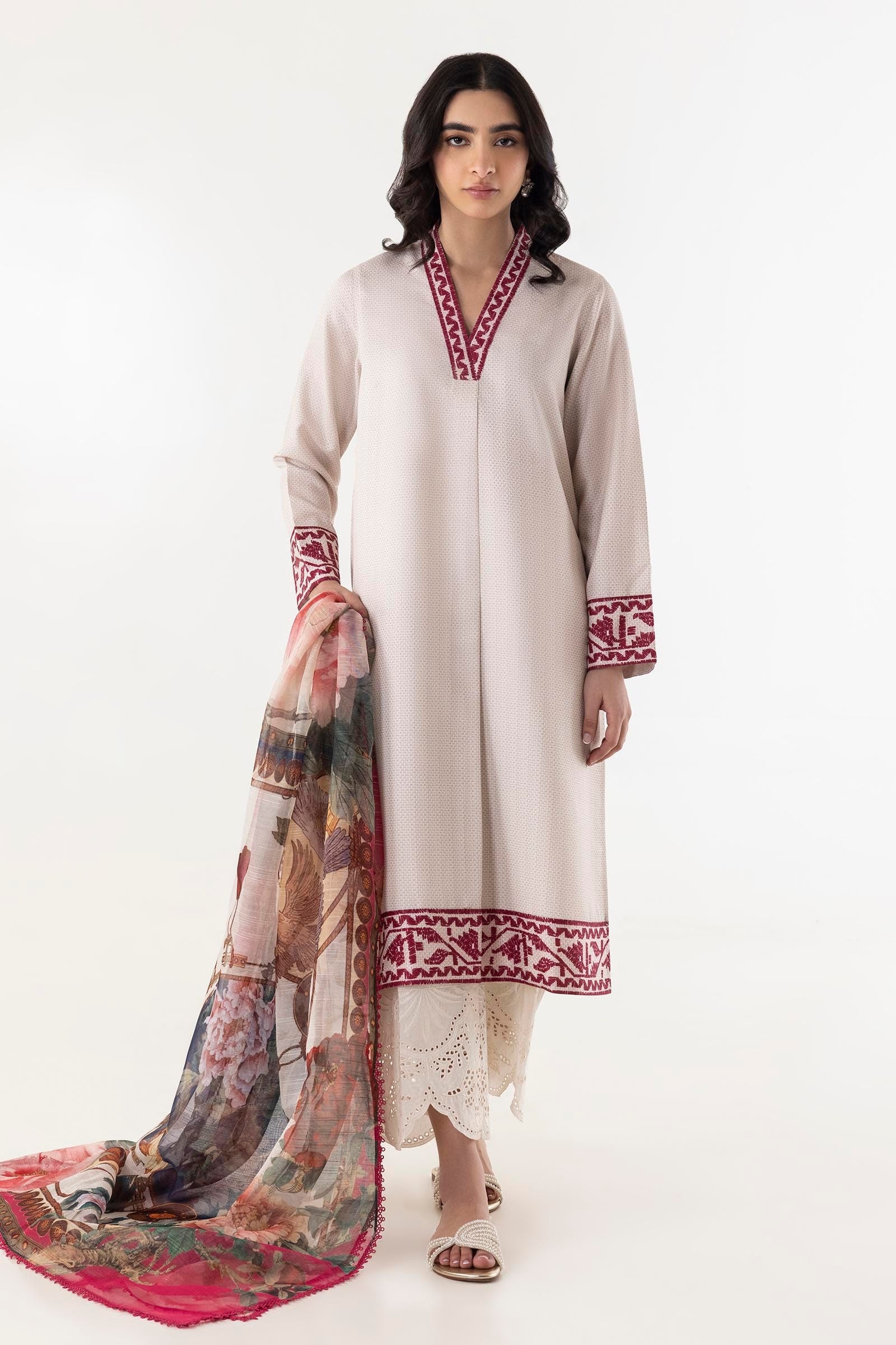 Stitched Blended Jacquard Shirt