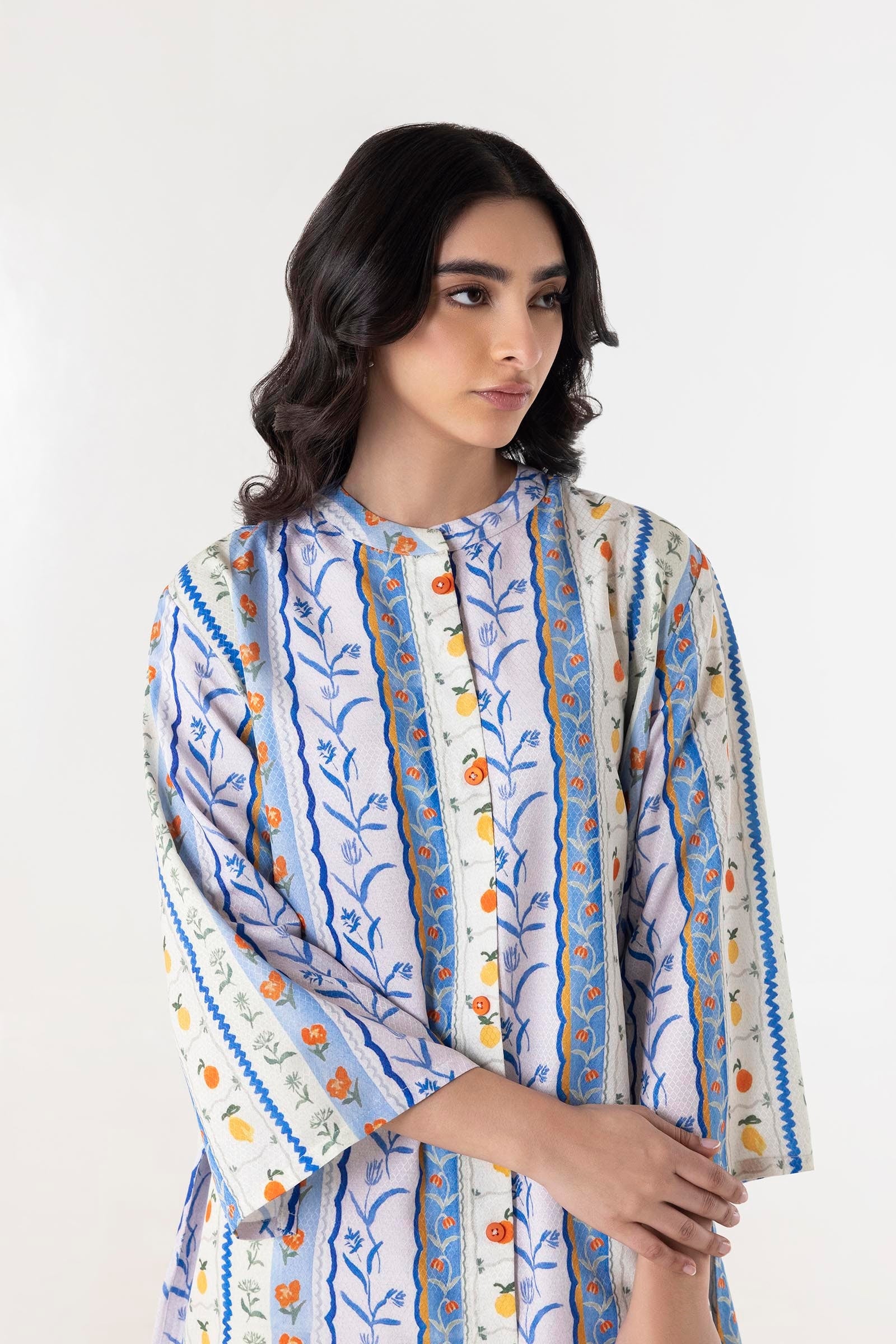 Stitched Blended Jacquard Printed Shirt Secondary image
