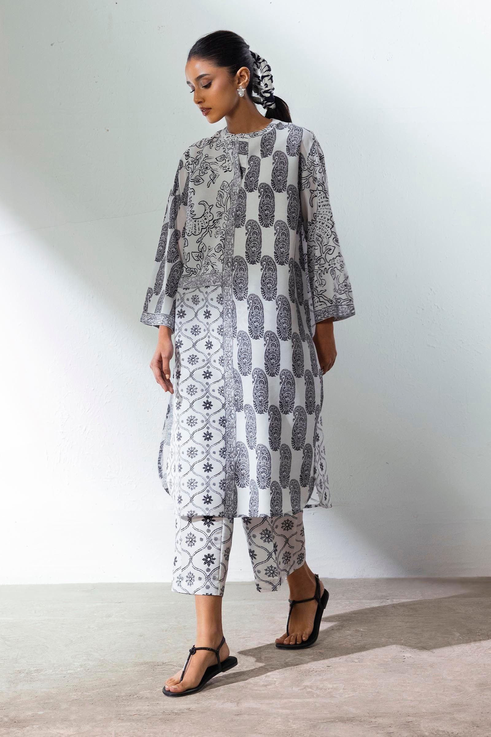Stitched Multi Printed Shirt + Culotte Main image