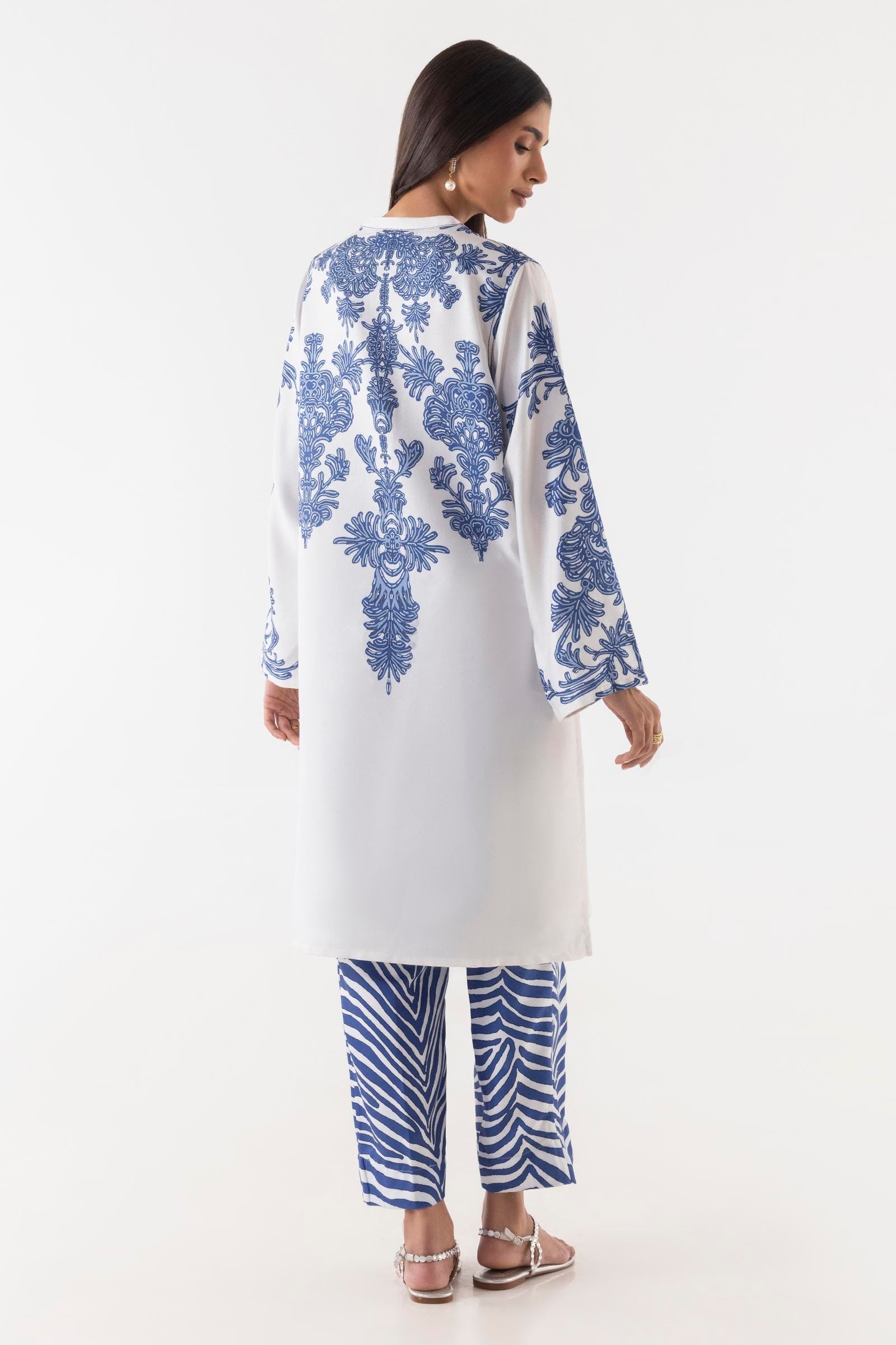 Stitched Blended Jacquard Shirt + Culotte Secondary image