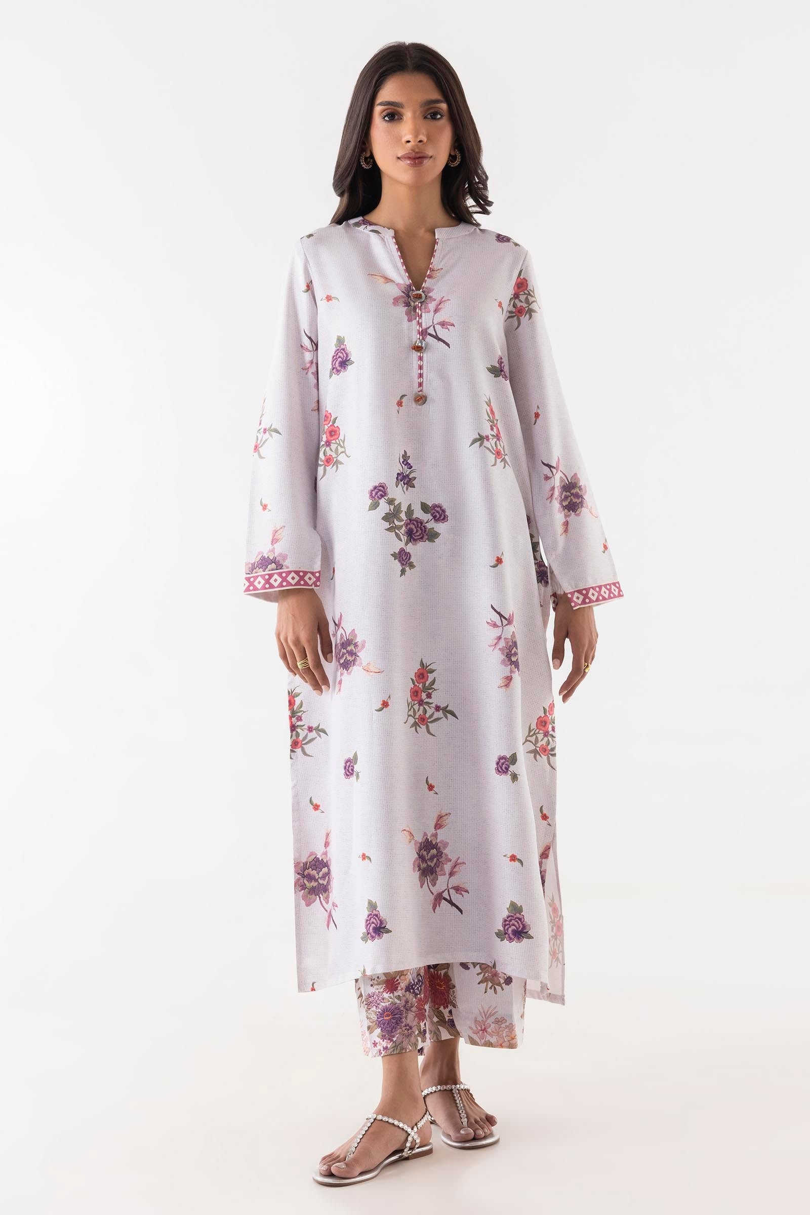 Stitched Blended Jacquard Shirt + Culotte