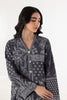 Stitched Charcoal Printed Shirt + Dupatta