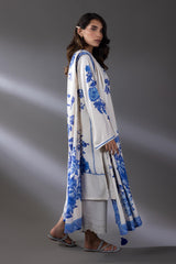 Stitched Printed Linen Shirt + Dupatta