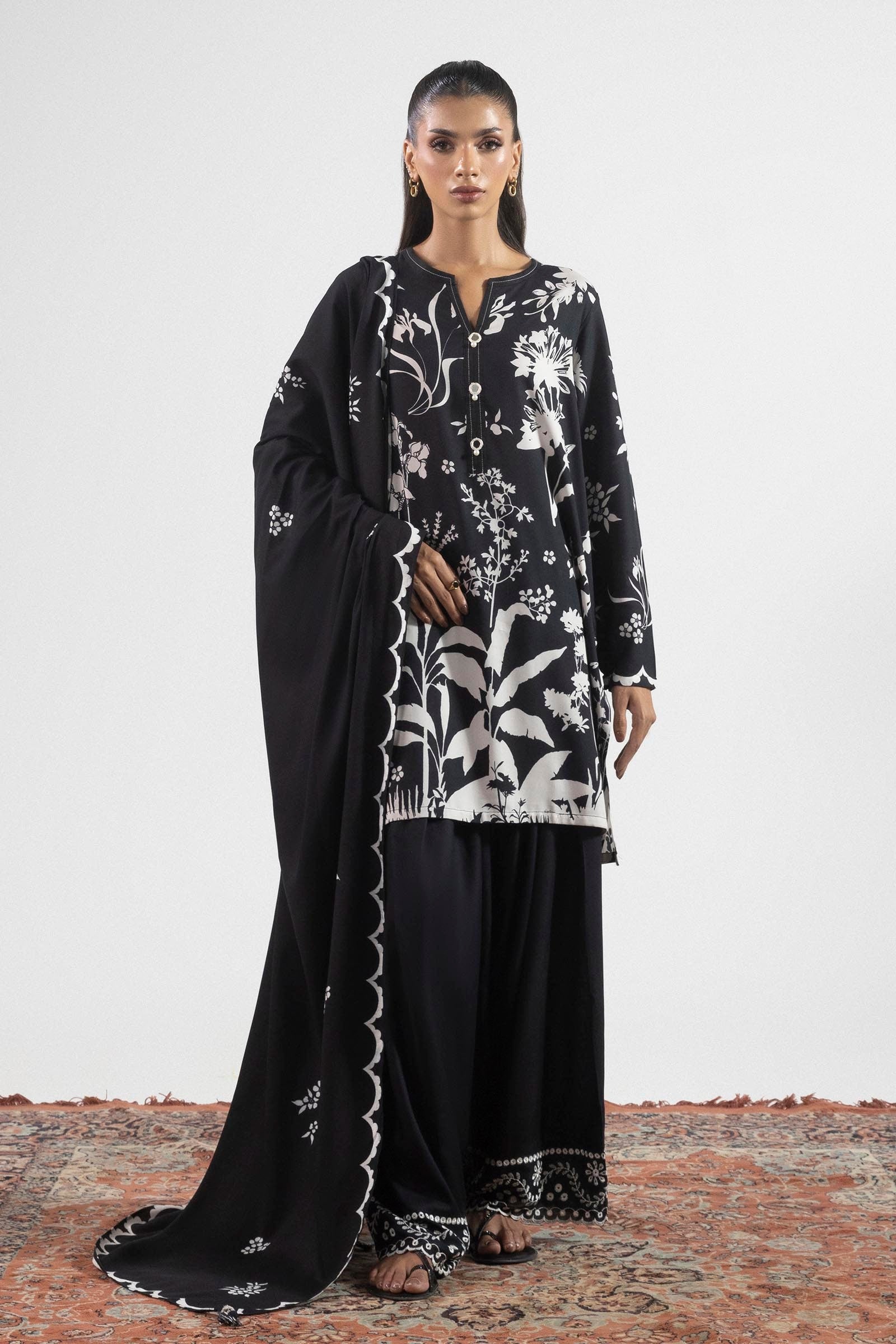 Stitched Embroidered Shirt + Dupatta Main image