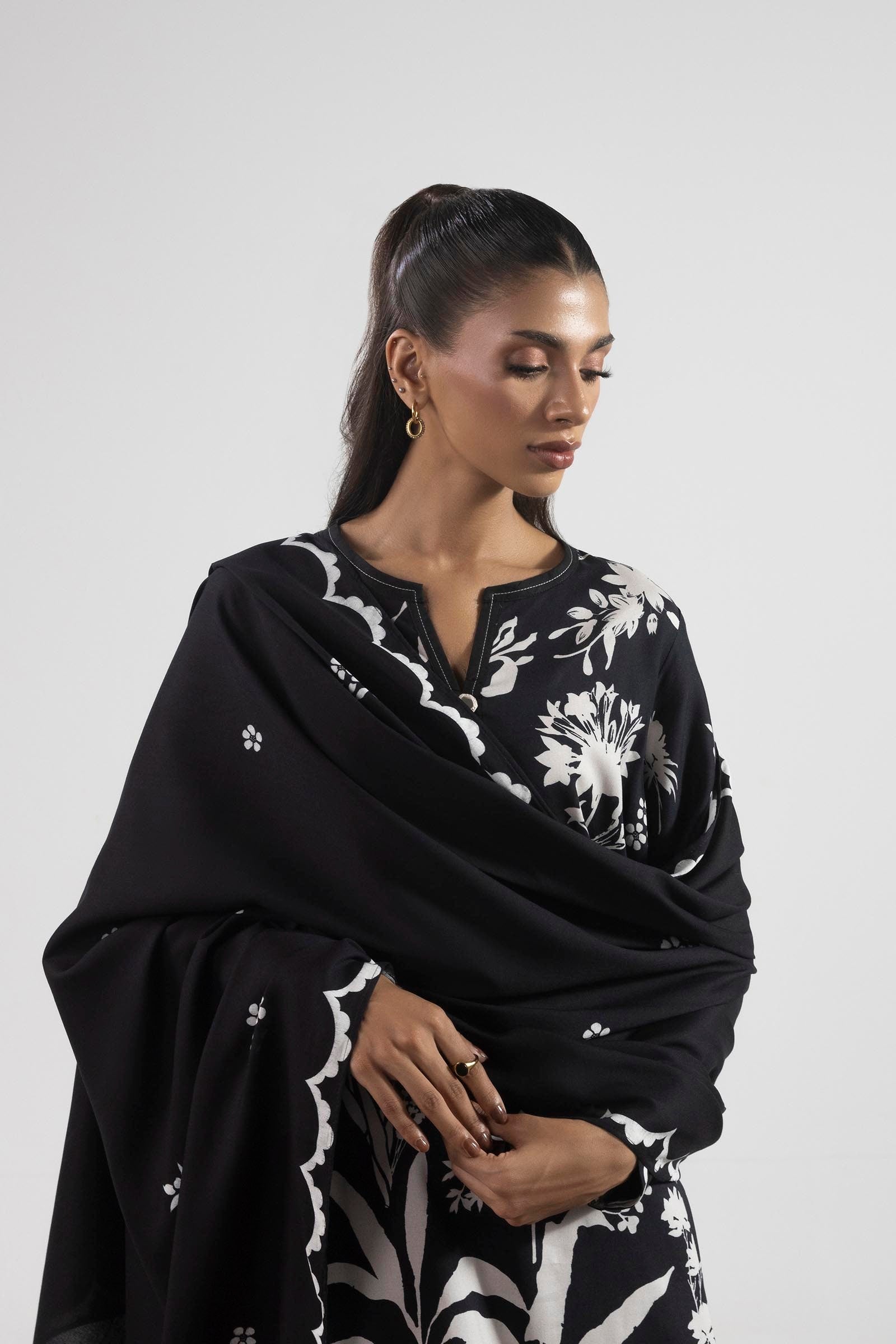 Stitched Embroidered Shirt + Dupatta