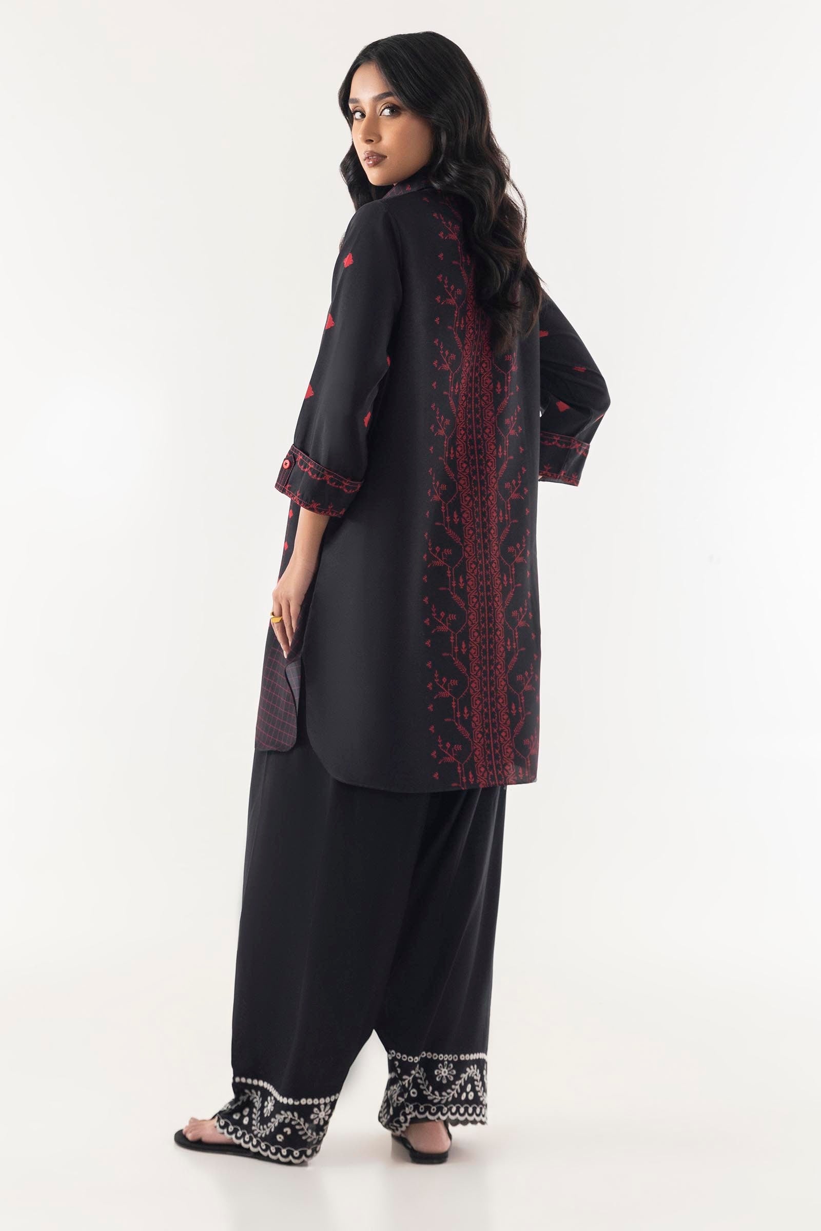 Stitched Black Printed Shirt Secondary image