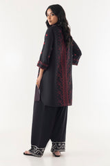 Stitched Black Printed Shirt