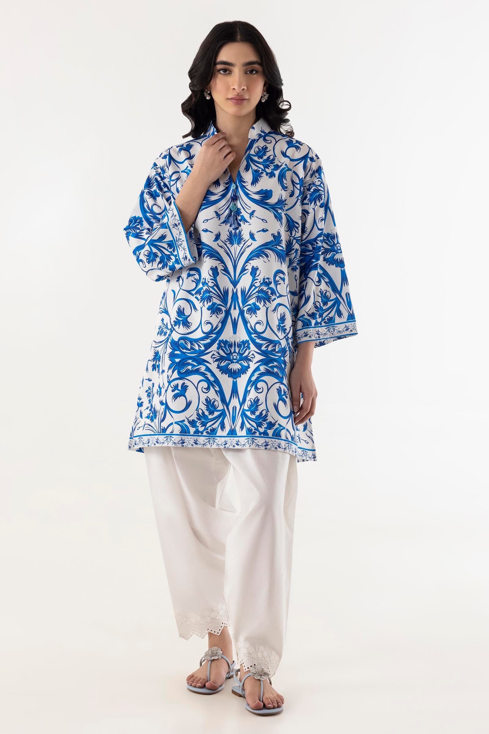 Stitched Blended Jacquard Printed Shirt Main image