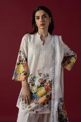Stitched Woven Net Dupatta