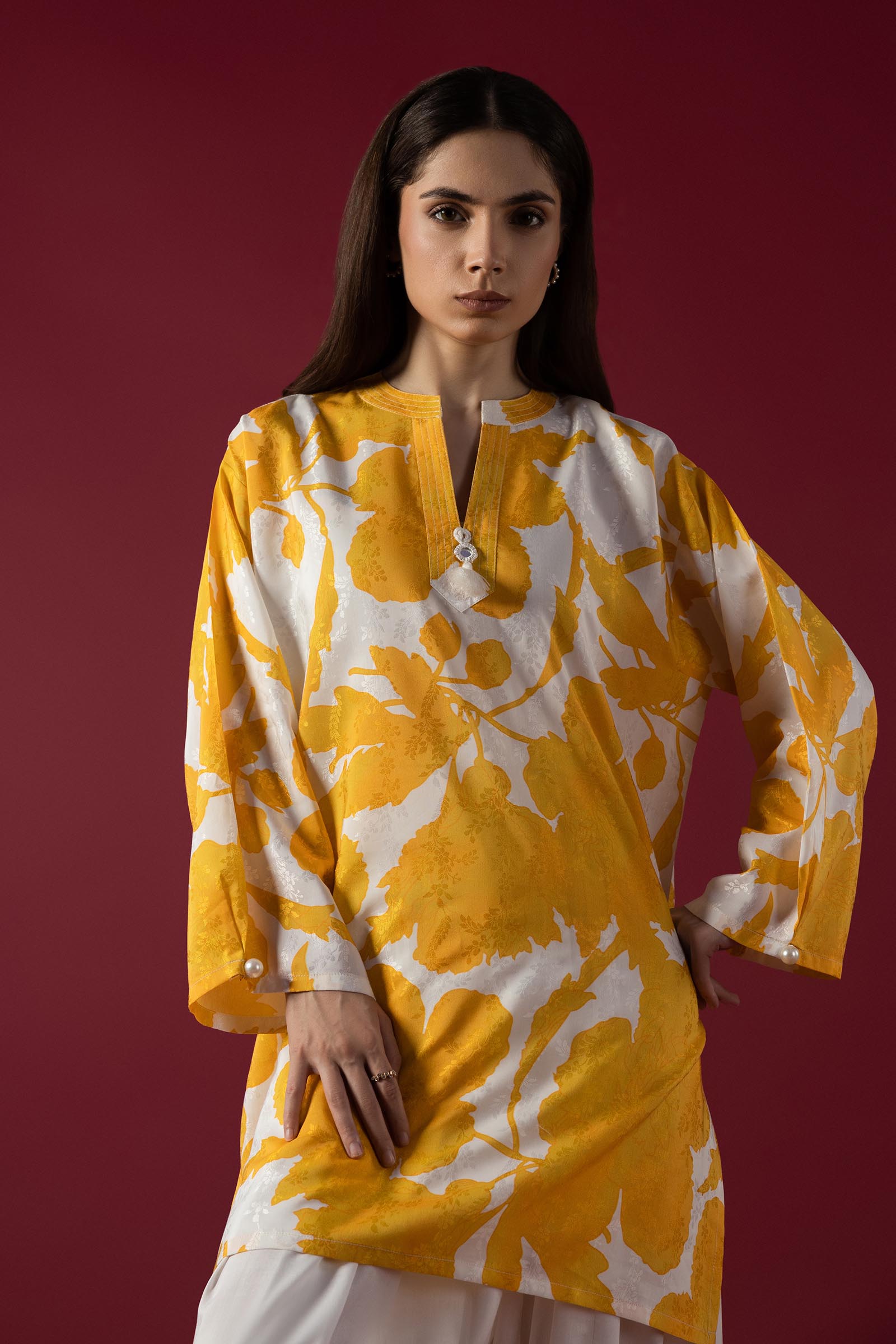 Stitched Viscose Shirt Secondary image