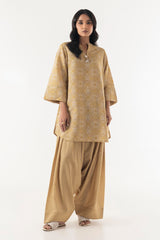 Stitched Yellow Basic Shirt + Shalwar