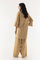 Stitched Yellow Basic Shirt + Shalwar