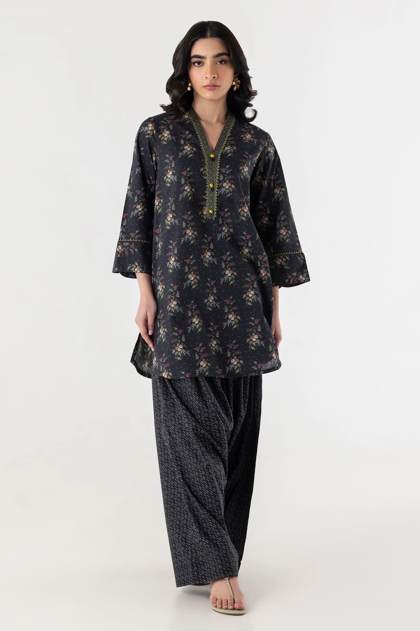 Stitched Printed Lawn Shirt + Bottom Main image