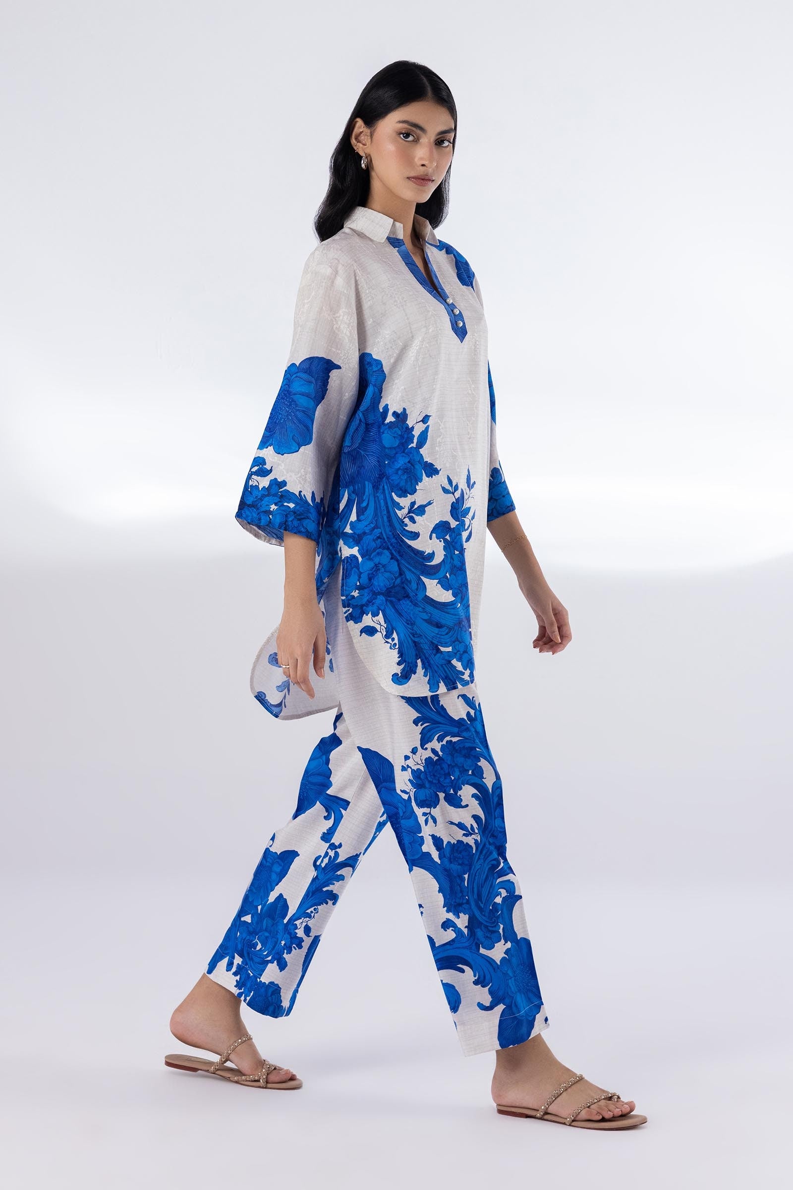 Stitched Viscose Shirt + Culotte Main image
