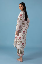 Stitched Printed Textured Linen Shirt+ Culotte