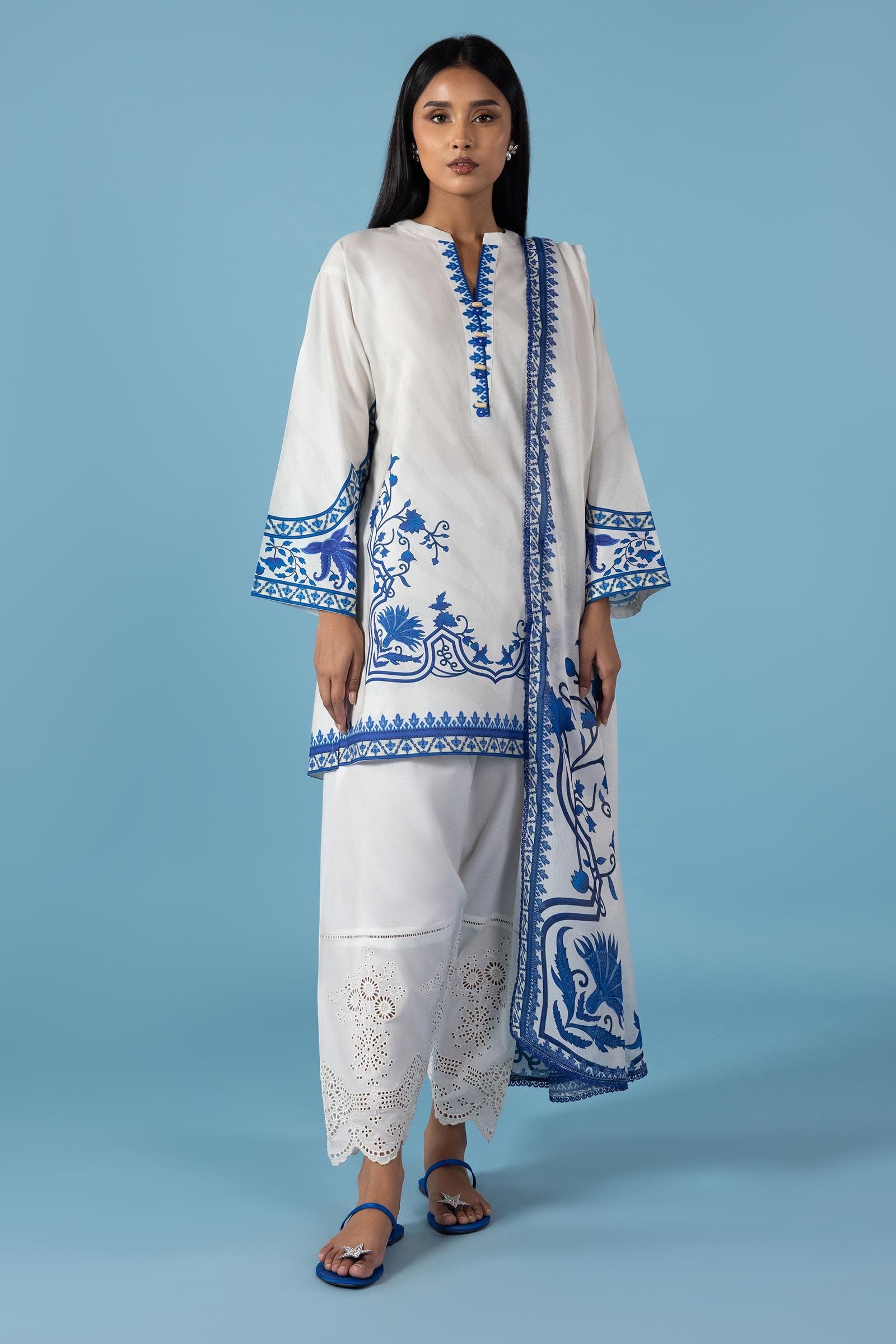 Stitched Linen Shirt + Dupatta Main image