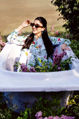 Stitched Floral Printed Cambric Shirt + Bottom