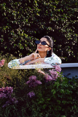 Stitched Floral Printed Cambric Shirt + Bottom