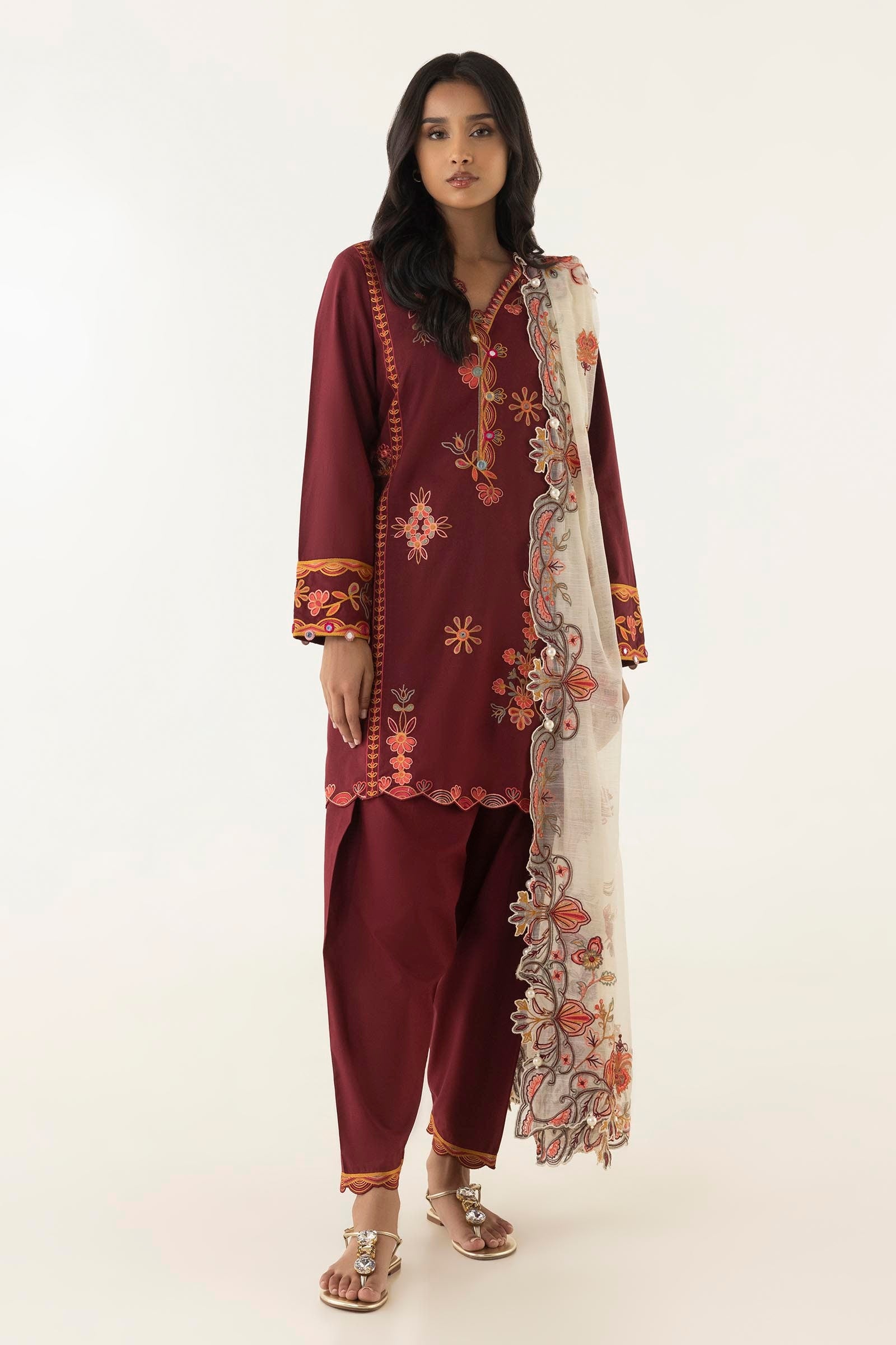 Sitched Slub Dupatta Main image