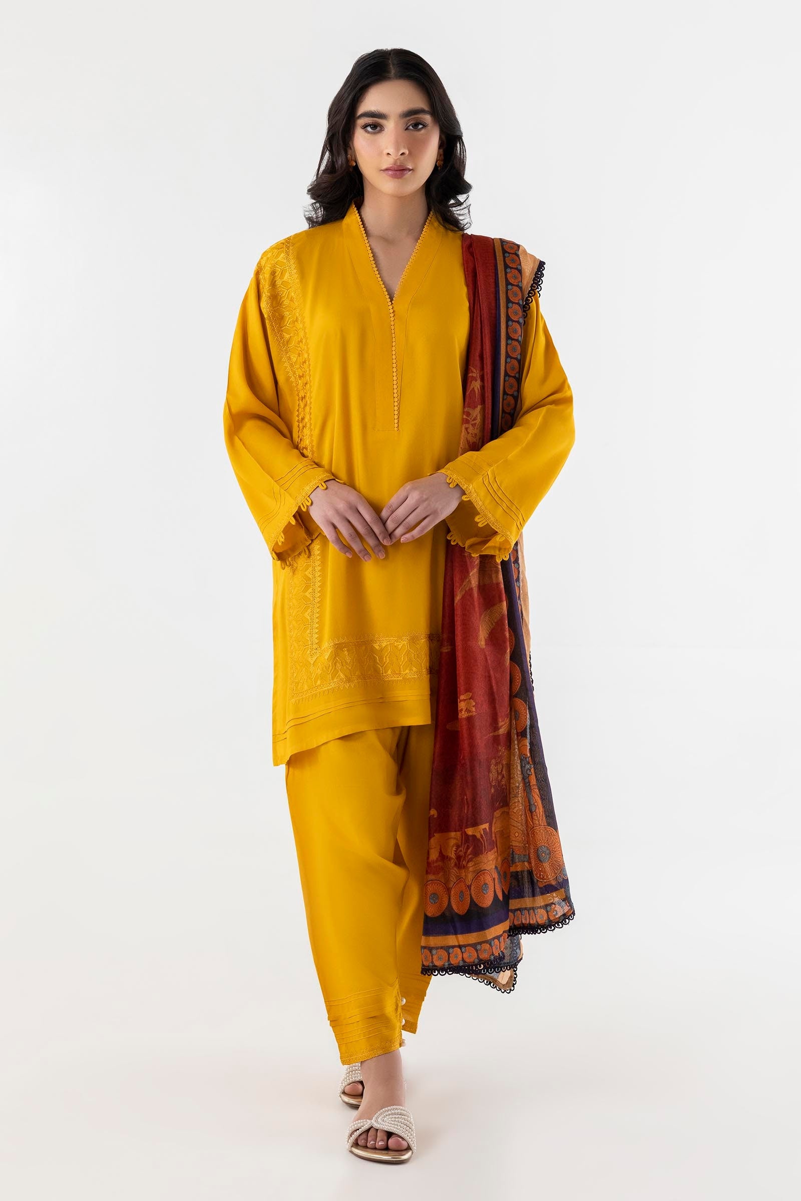 Multi Woven Net Dupatta Main image