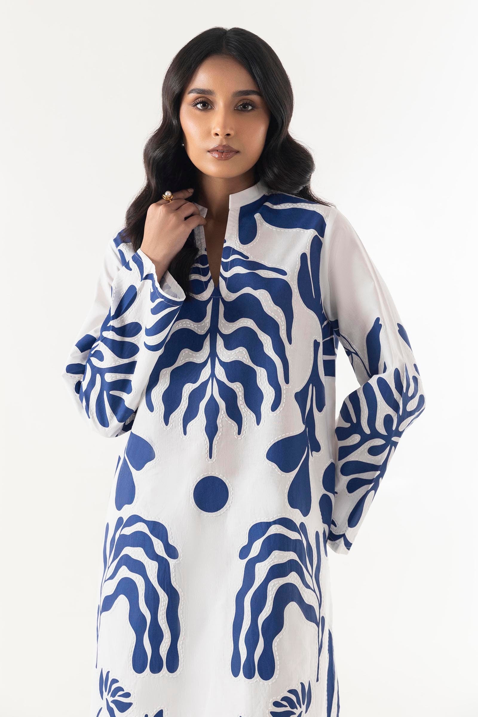 Stitched Lawn Printed Shirt Secondary image