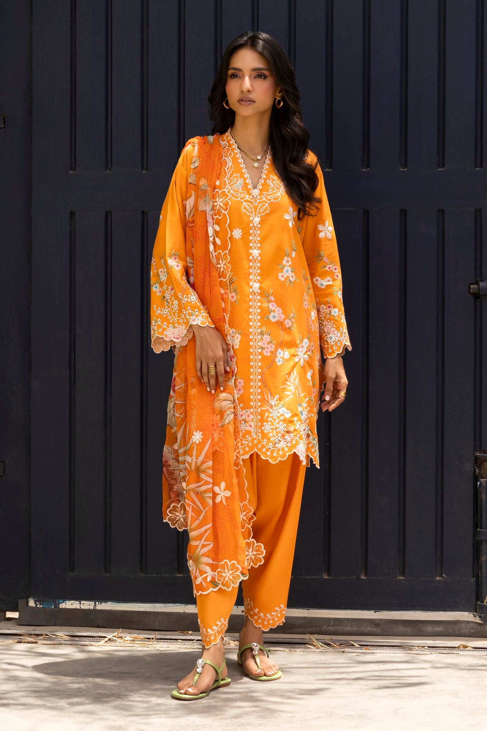 Stitched Lawn Embroidered Suit Main image