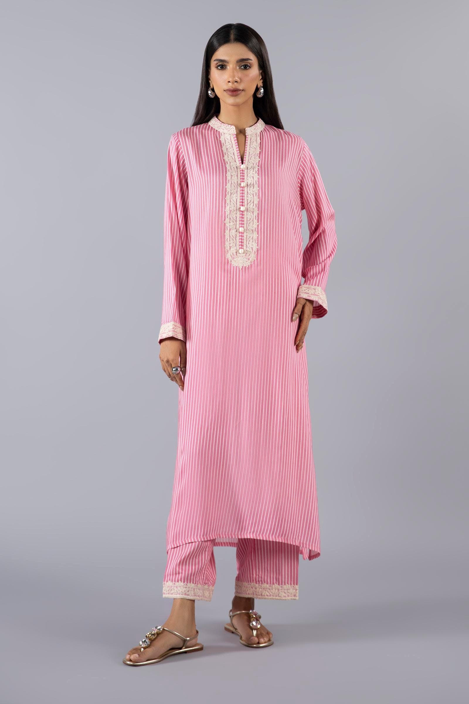 Stitched Embroidered Linen Shirt Main image