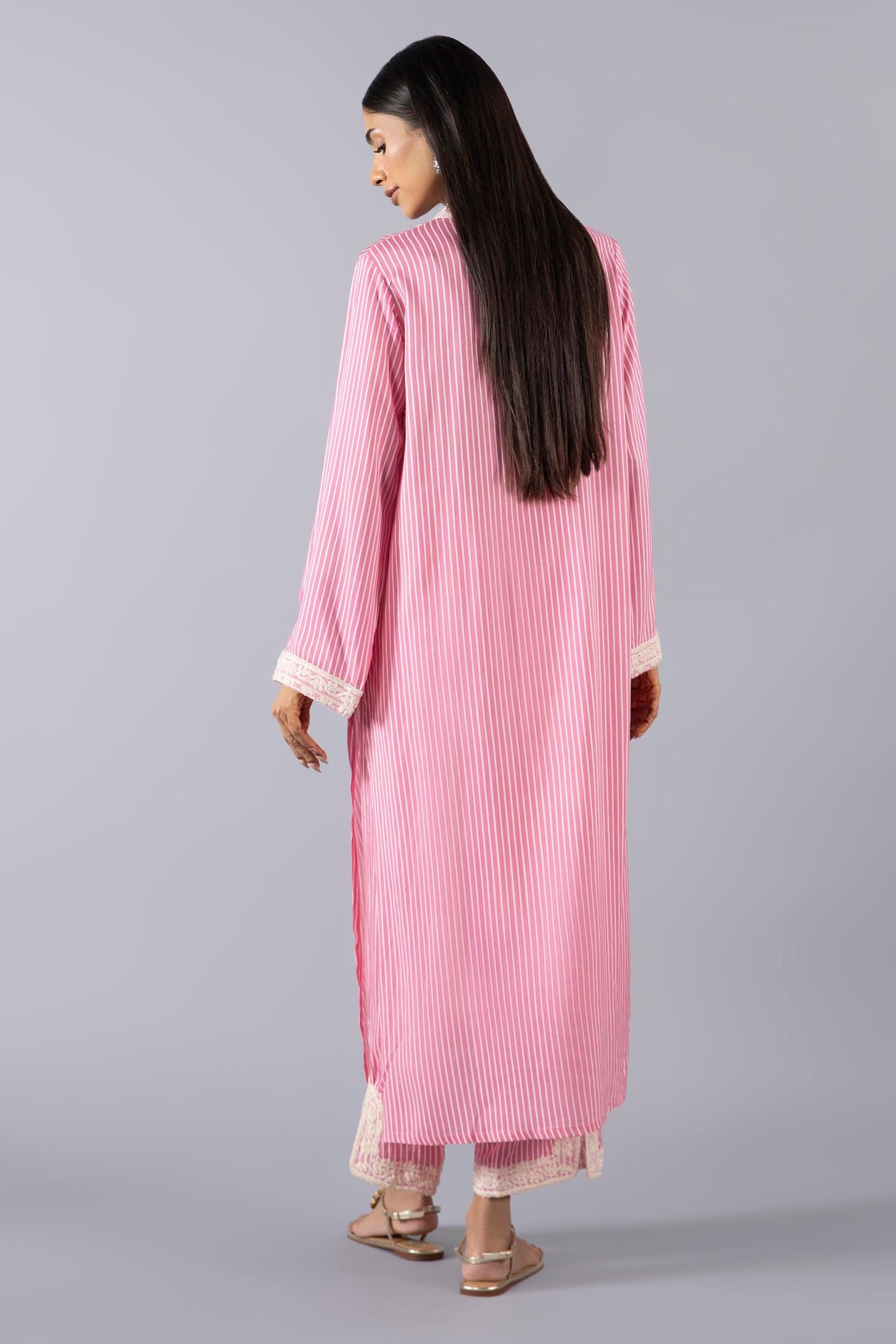 Stitched Embroidered Linen Shirt Secondary image