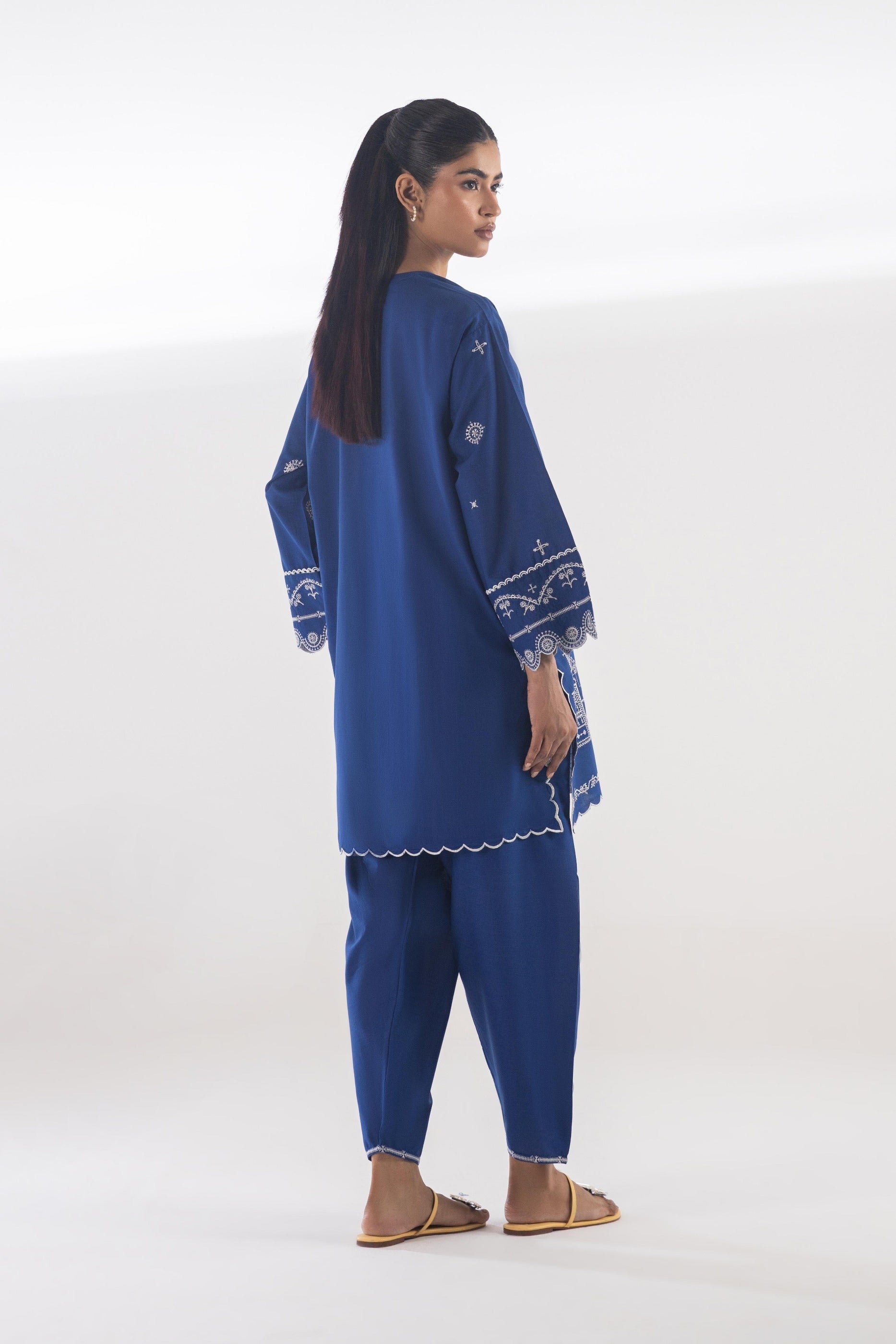 Stitched Embroidered Blended Lawn Set Secondary image