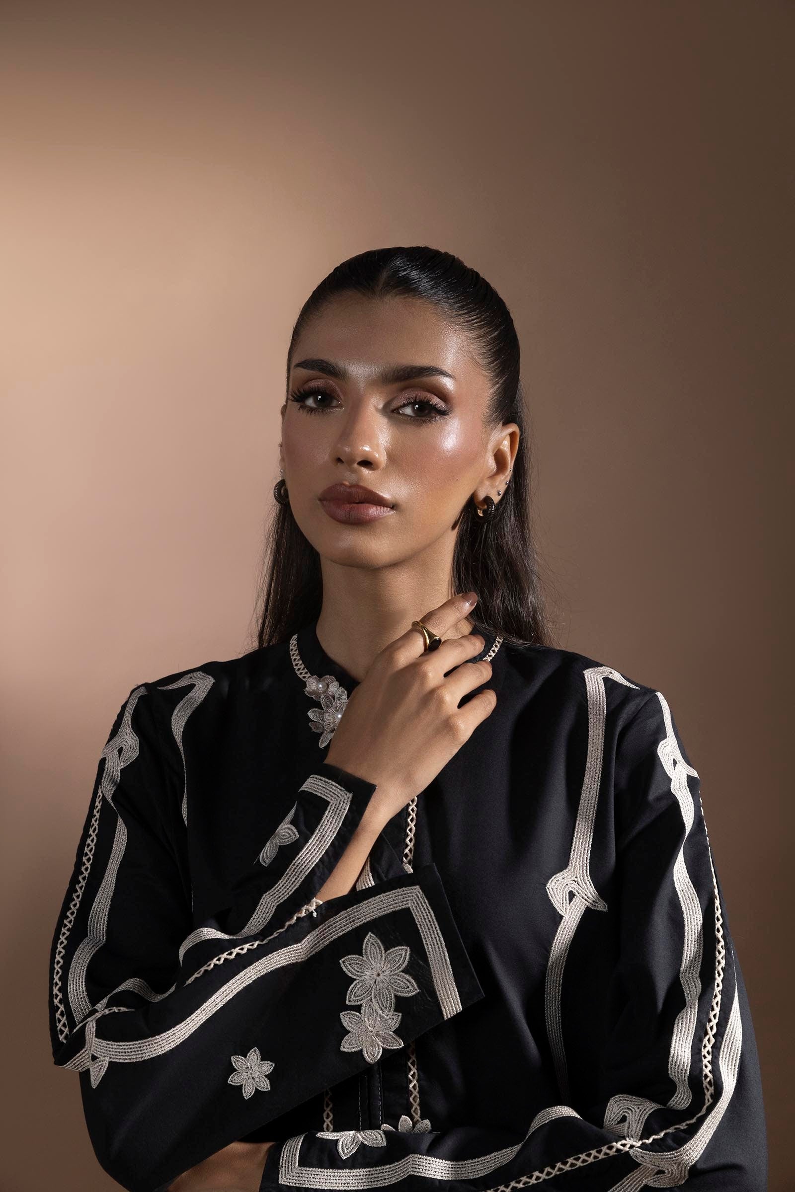 Stitched Lawn Embroidered Shirt + Culotte Secondary image