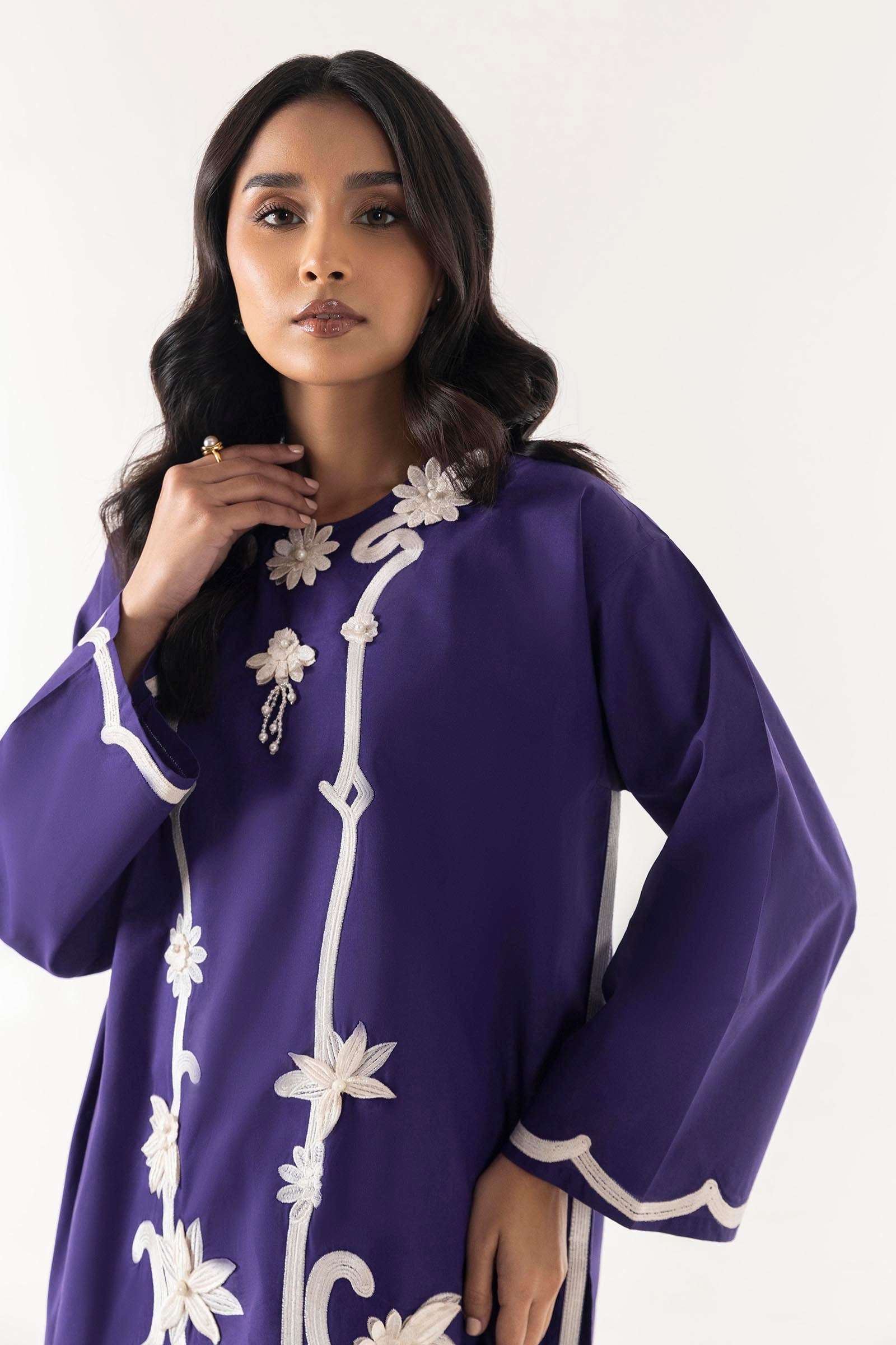 Stitched Embroidered Shirt + Bottom Main image