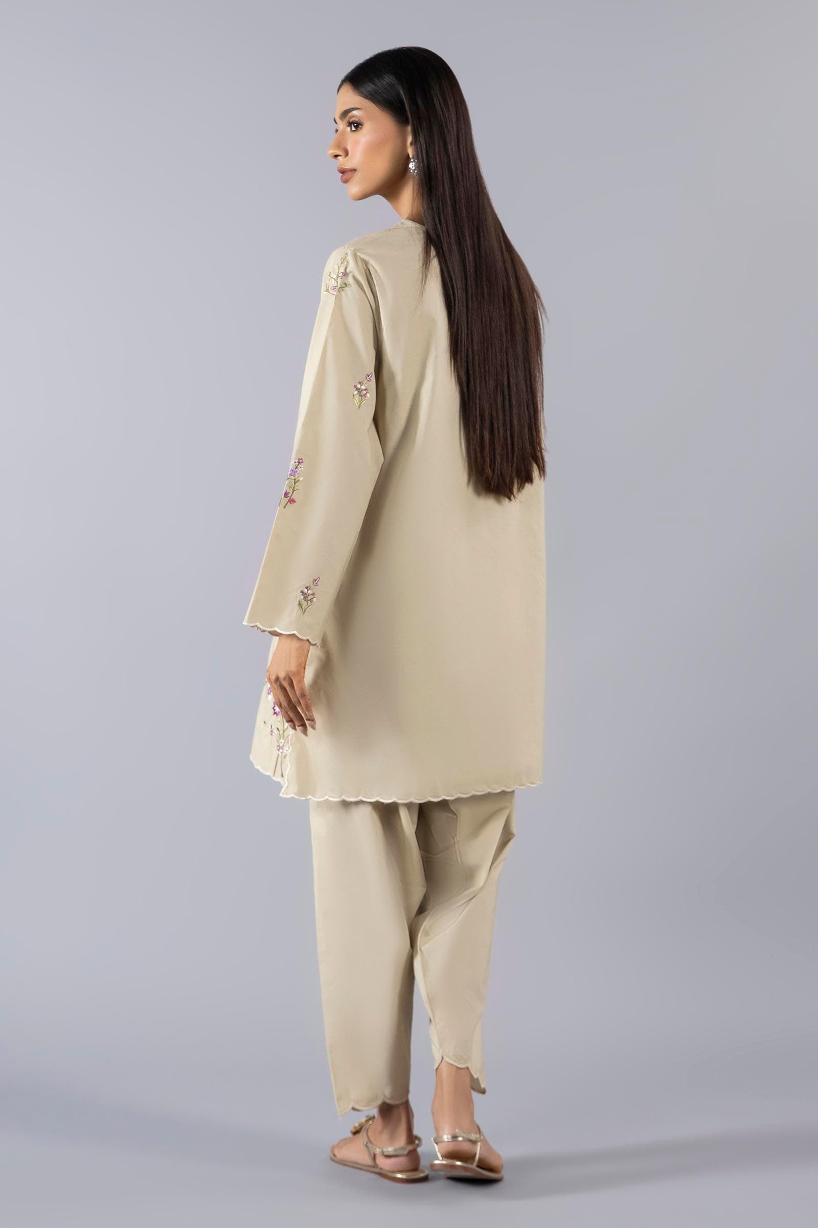 Stitched Lawn Skinny Shalwar Secondary image