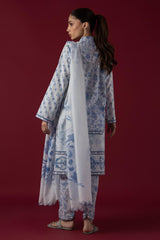 Stitched Lawn Embroidered Suit
