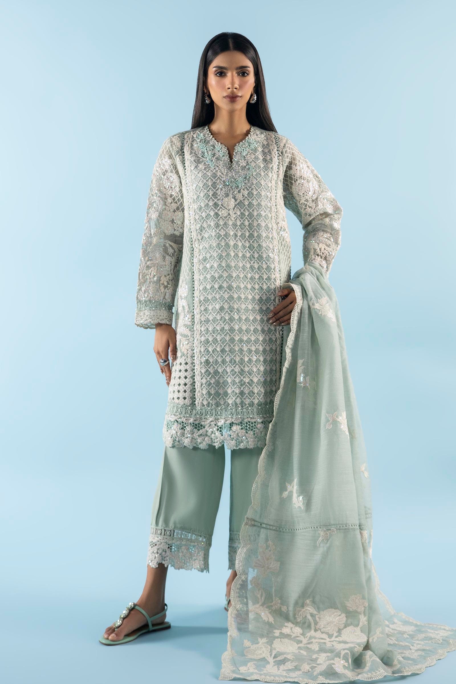 Stitched Cotton Shirt + Culotte + Dupatta Main image