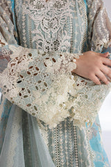 Stitched Khaddi Net Embroidered Suit