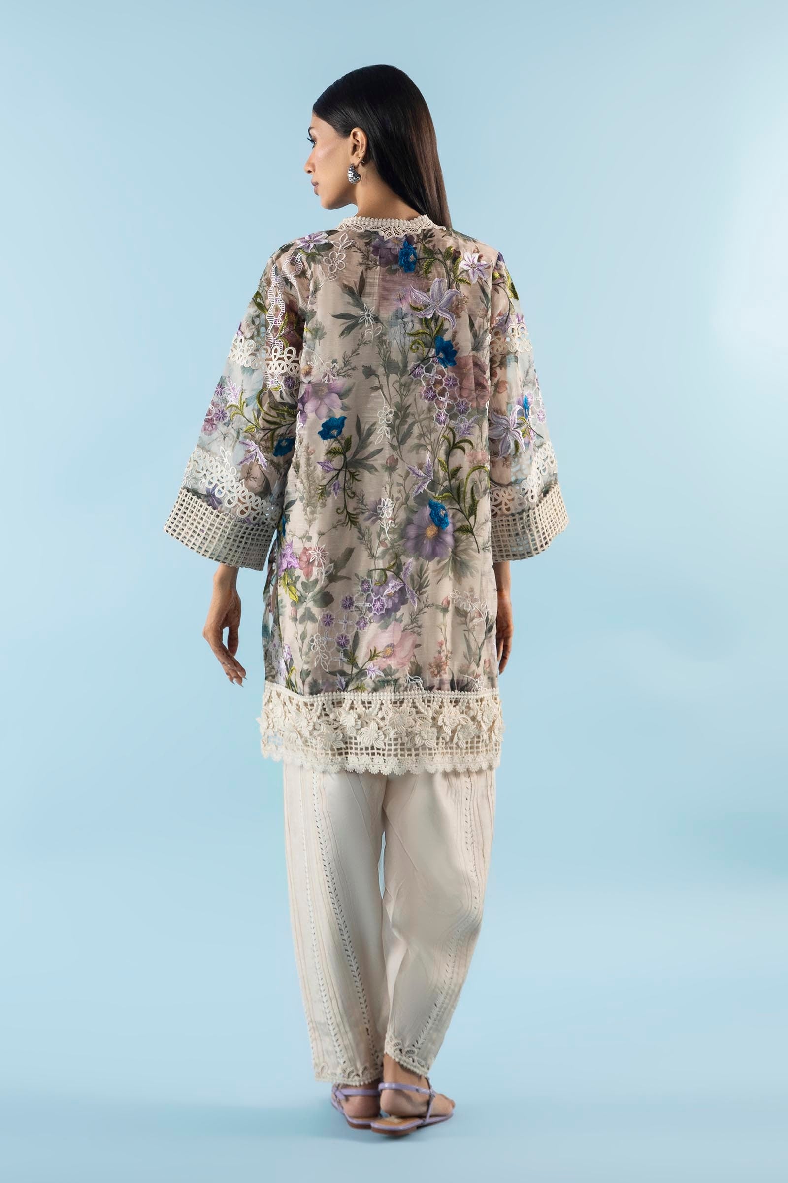 Stitched Luxury Floral Printed Shirt & Bottom Secondary image