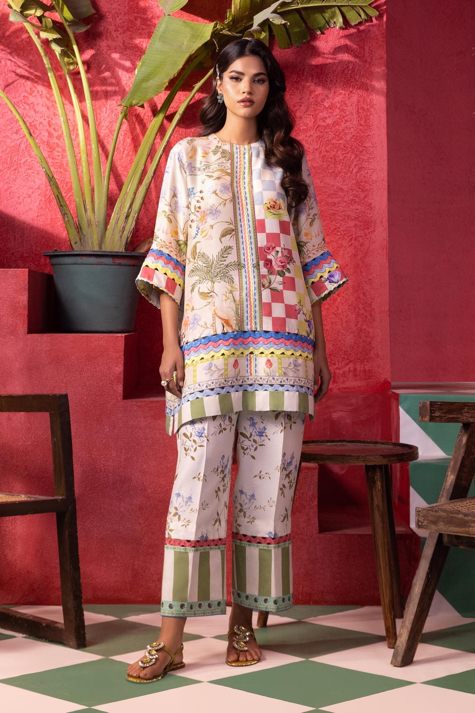 Stitched Luxury Printed Shirt + Bottom Main image