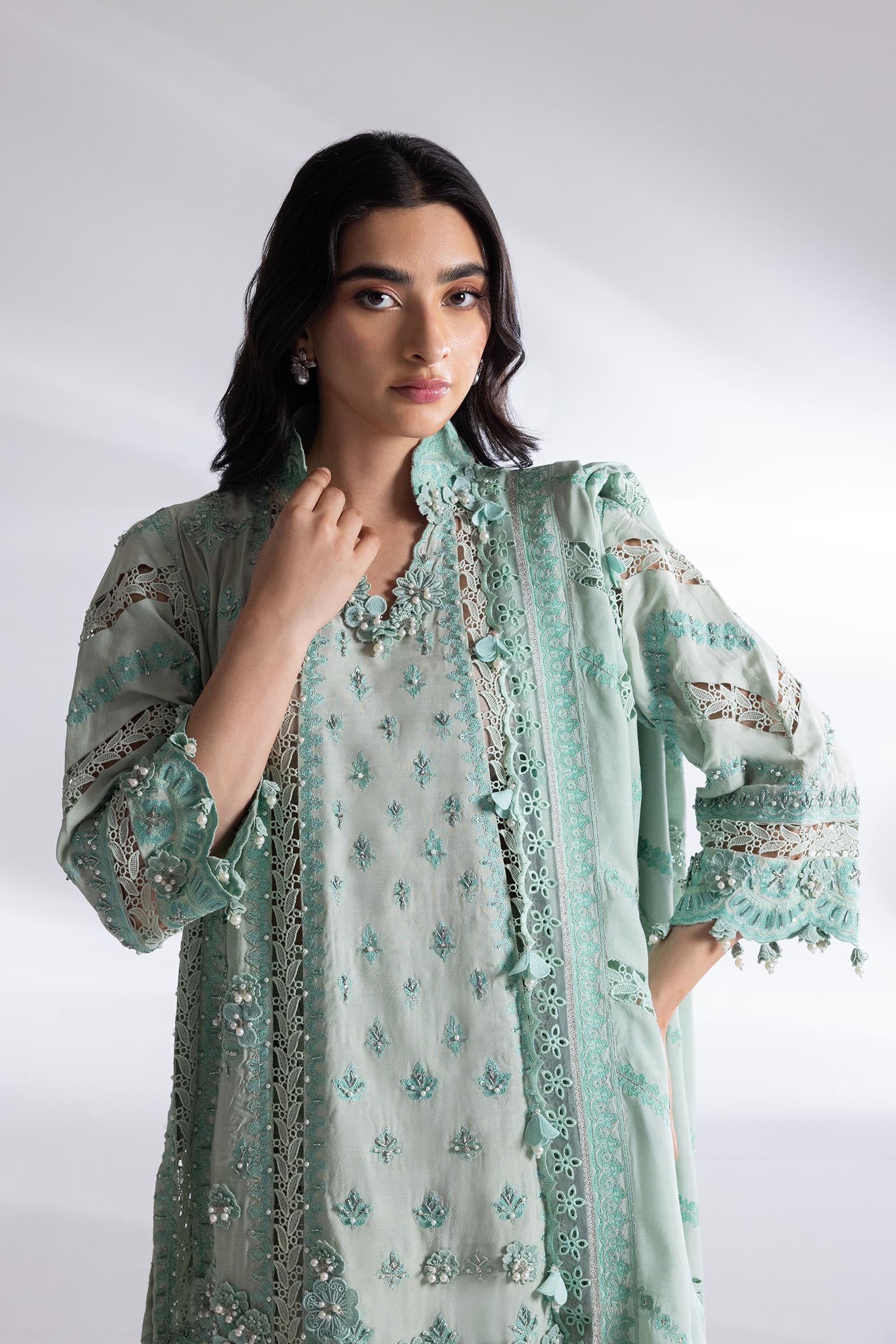 Stitched Luxury Embroidered Suit Secondary image