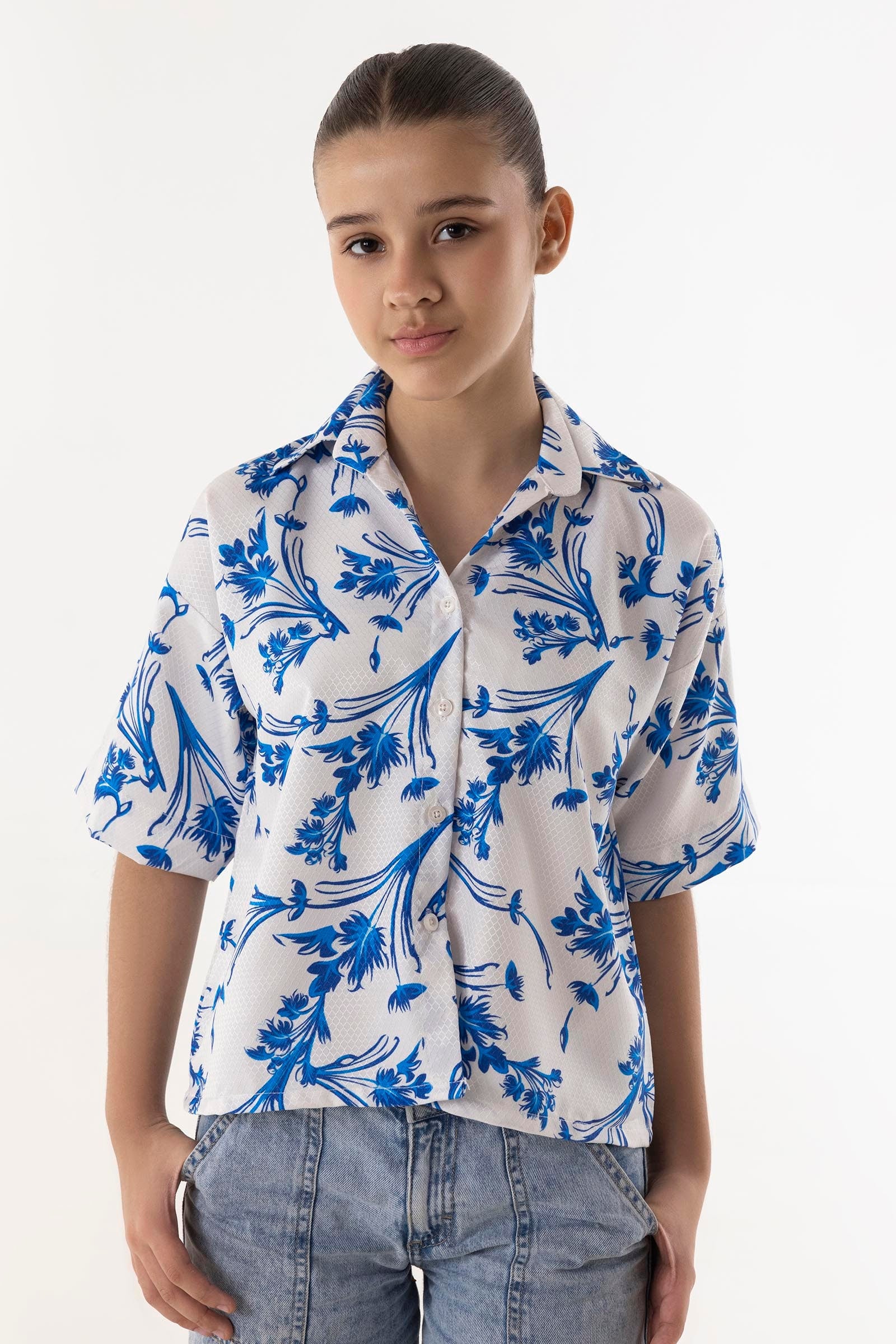 Stitched Kids Dobby Shirt Main image