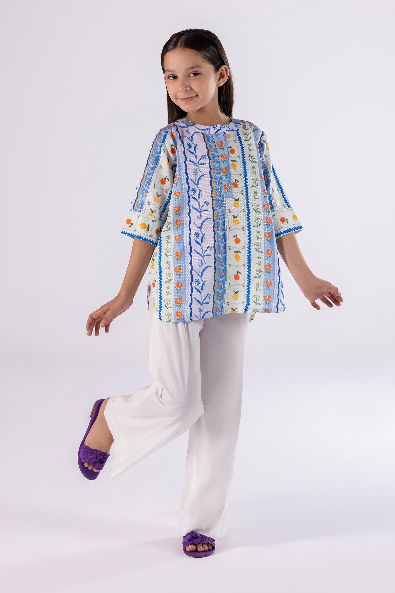 Stitched Kids Printed Dobby Shirt Secondary image