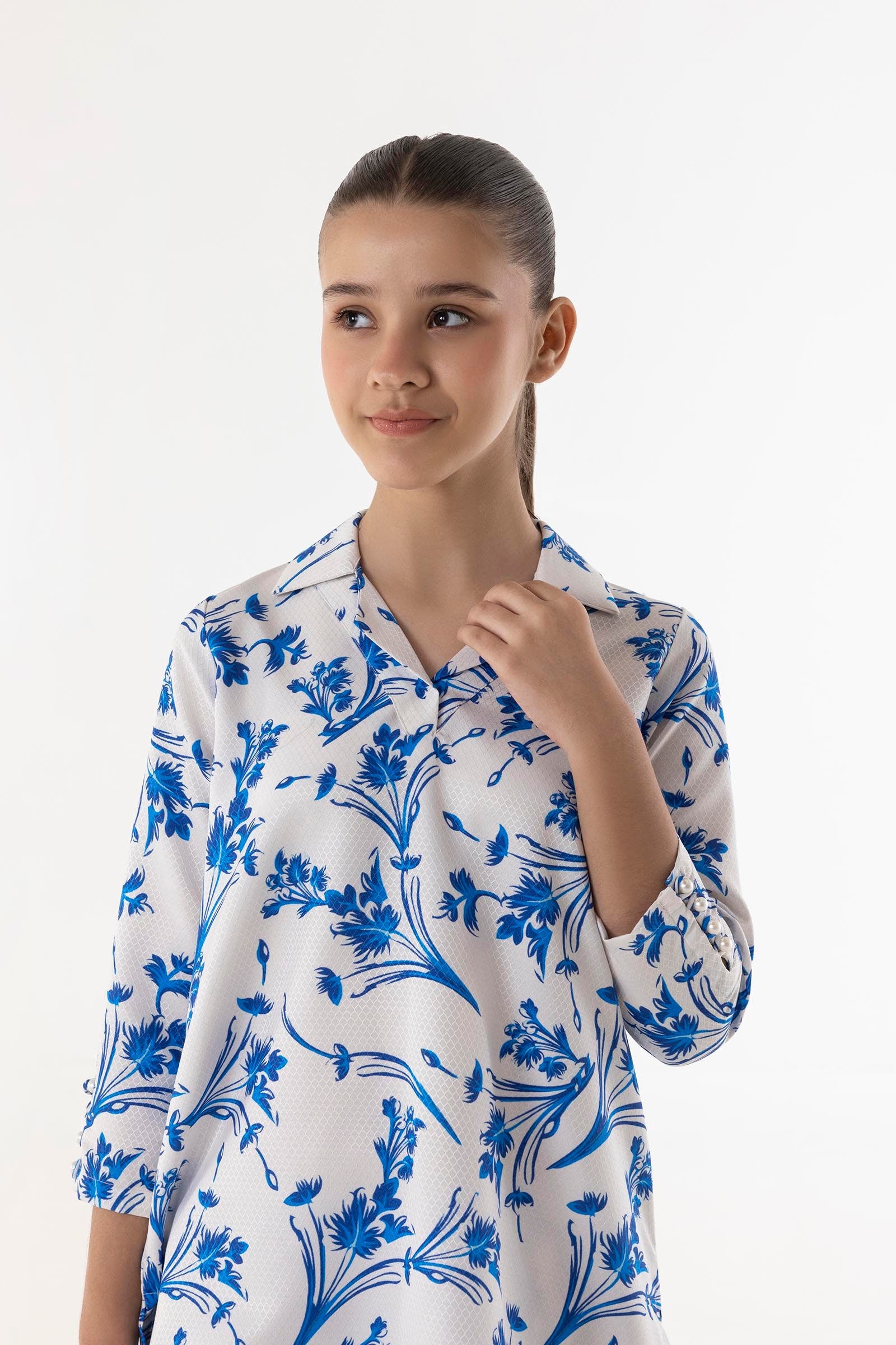 Stitched Kids Dobby Shirt + Shalwar Secondary image