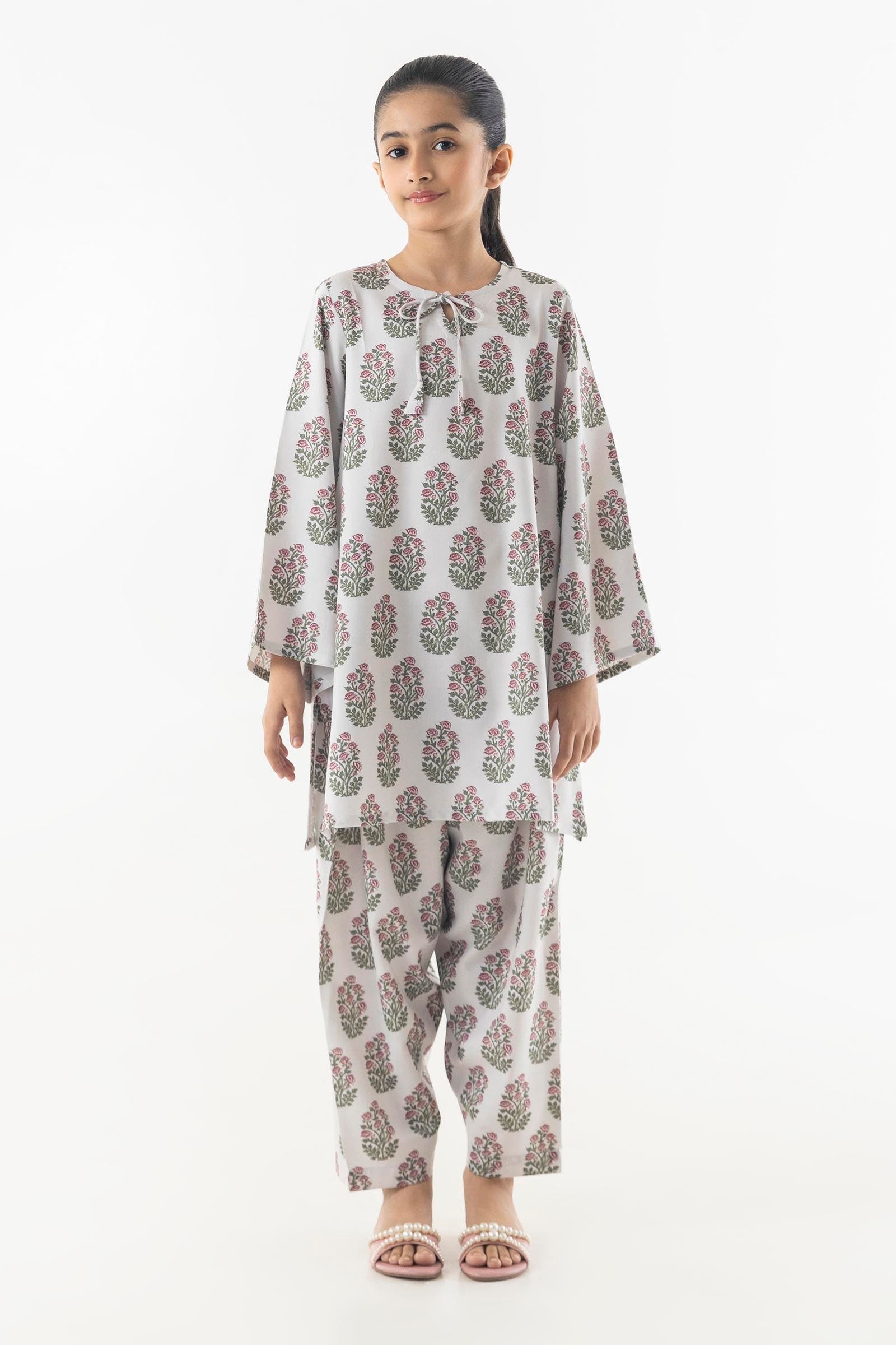 Stitched Kids Linen Shirt + Shalwar Main image