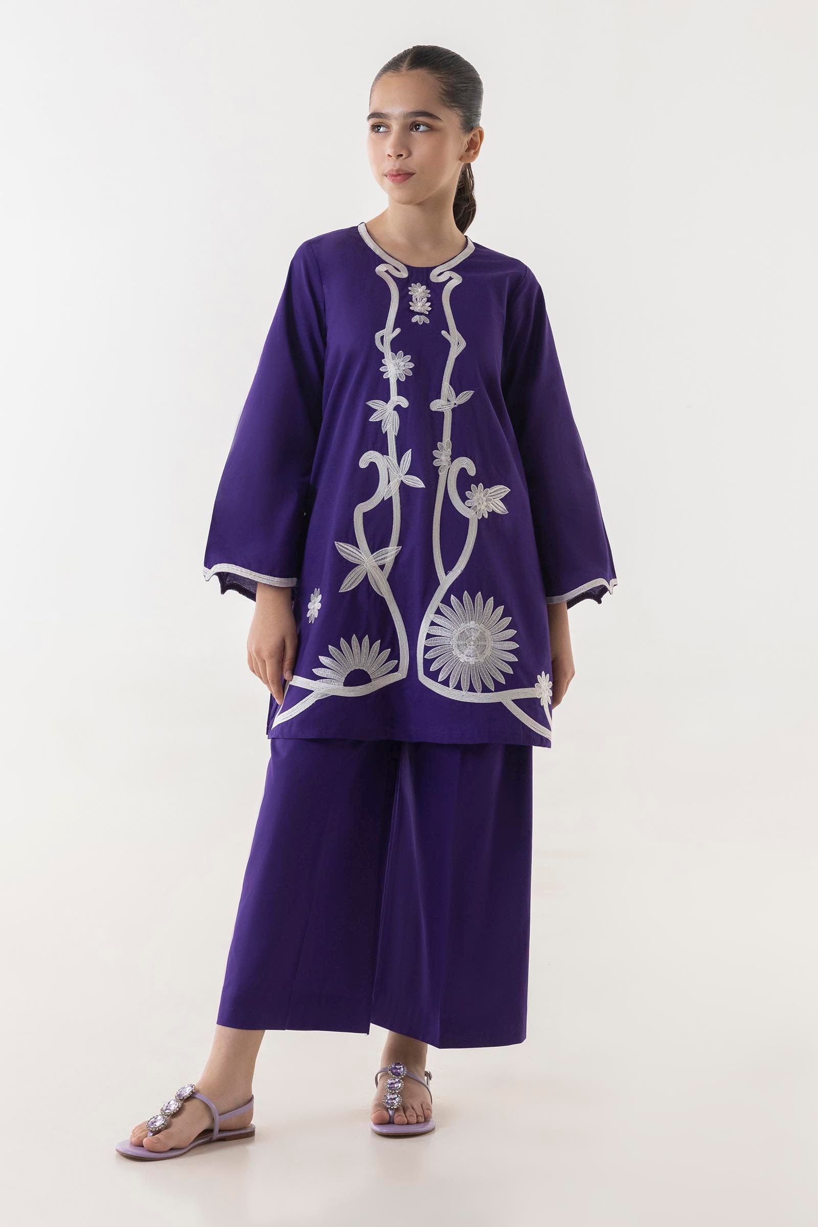 Stitched Kids Embroidered Lawn Shirt + Bottomt Main image