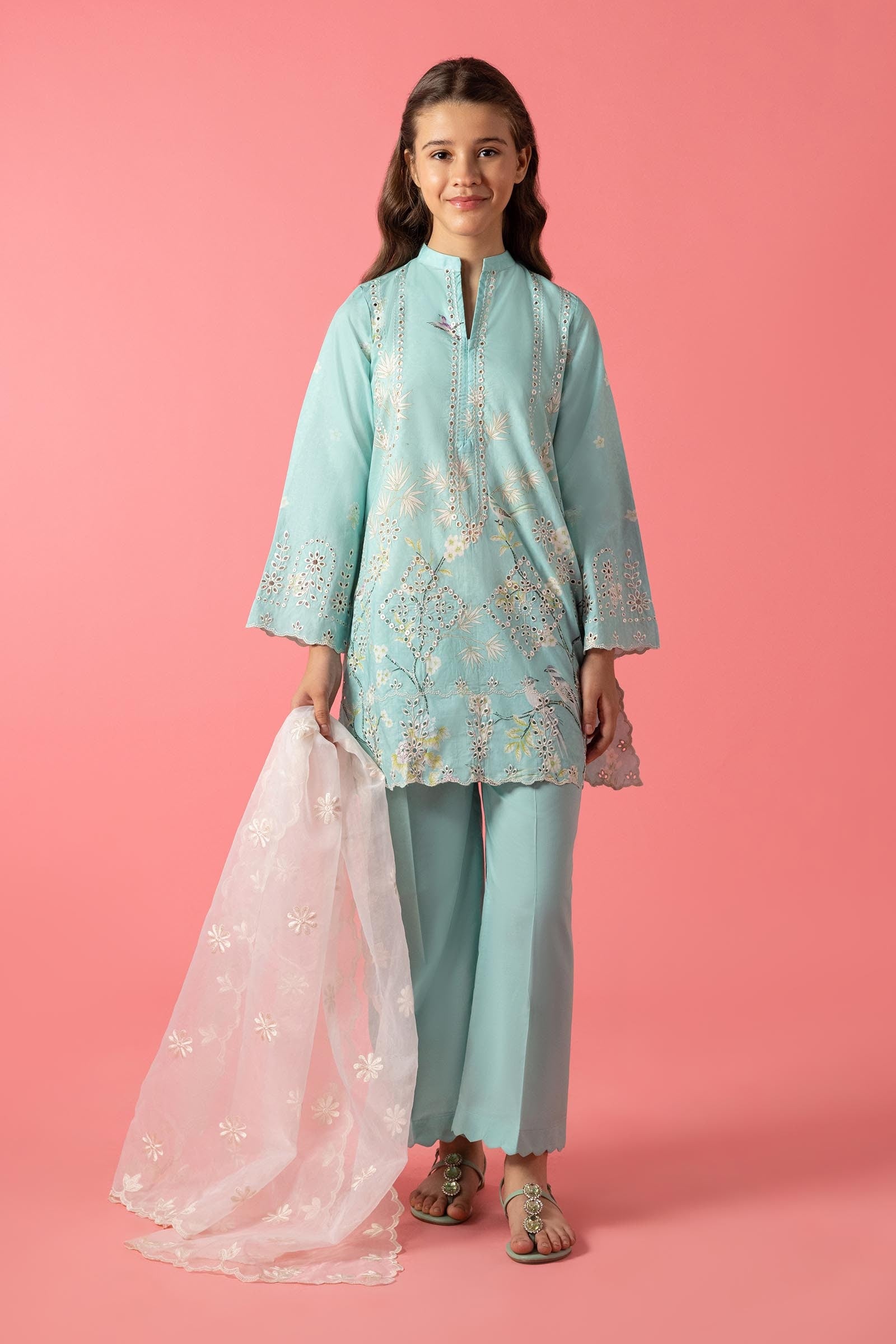 Stitched Kids Embroidered Lawn Suit Main image