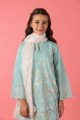 Stitched Kids Embroidered Lawn Suit