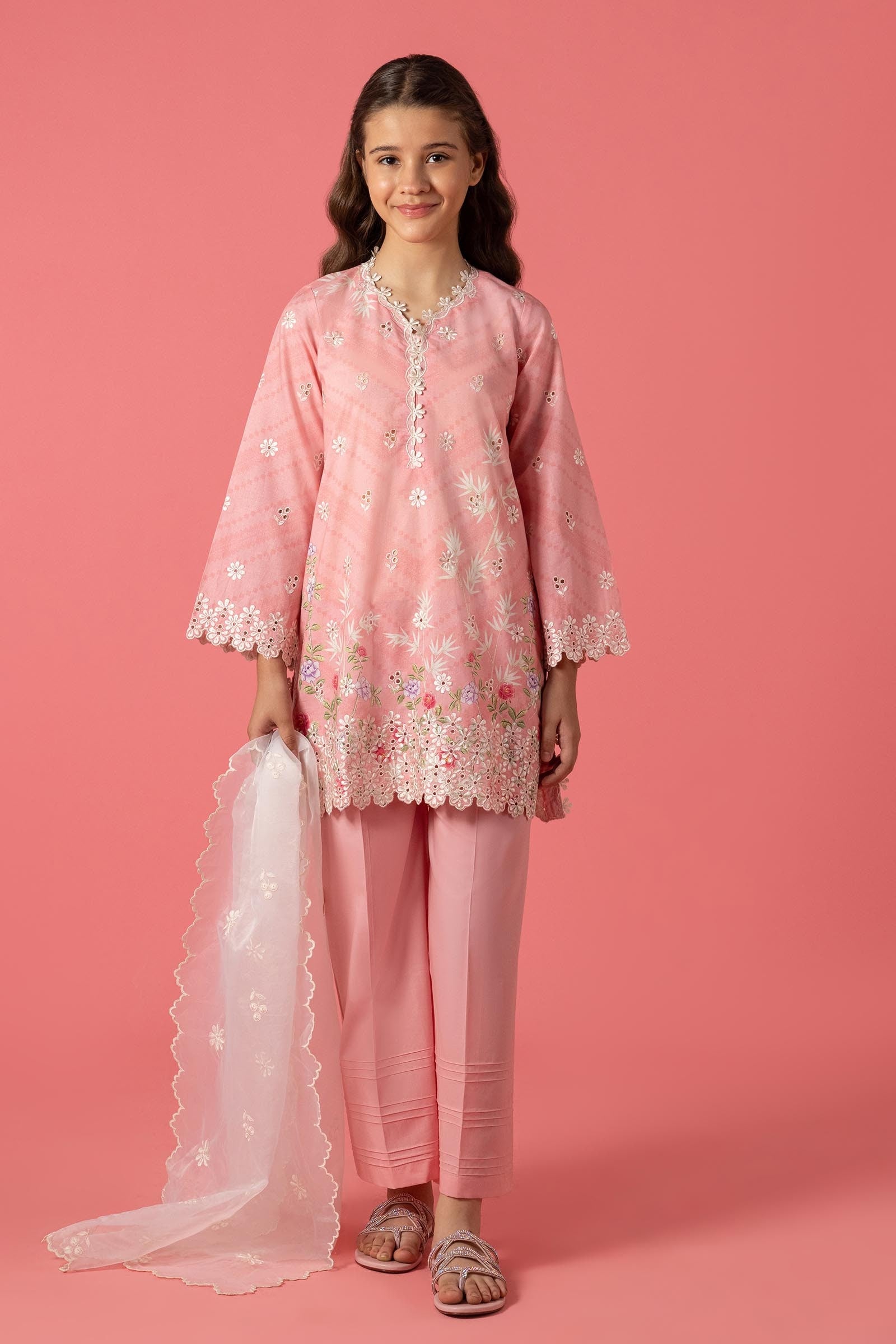 Stitched Kids Embroidered Lawn Suit Main image