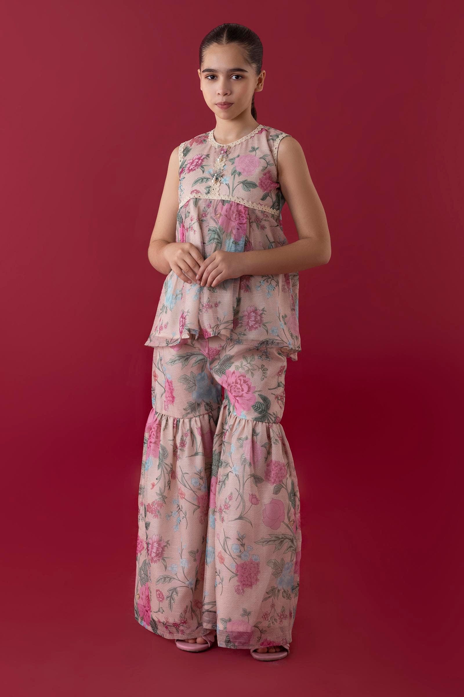 Sttiched Kids Slub Printed Shirt + Bottom Main image